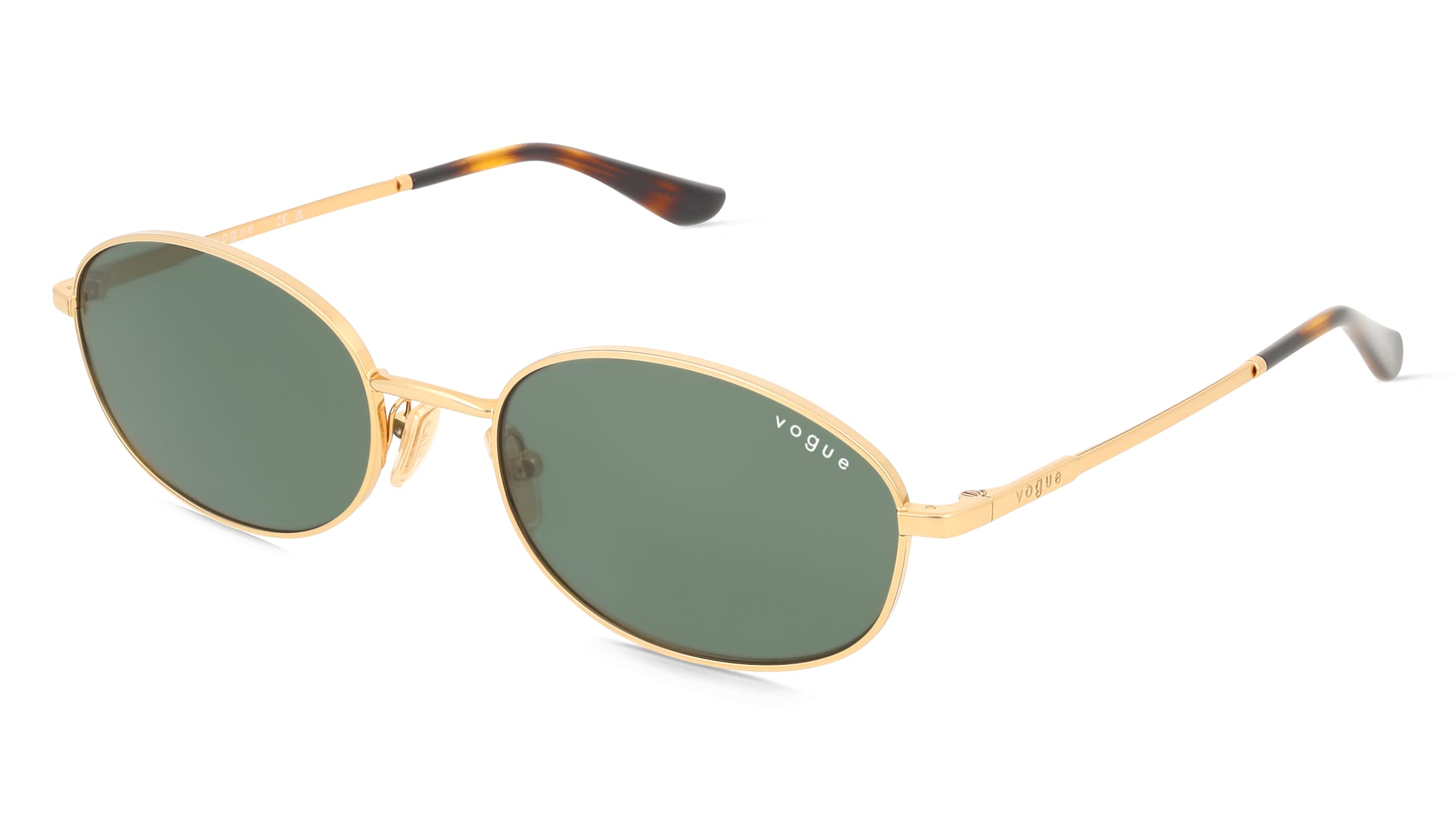 Vogue VO4323S Damen-Sonnenbrille Vollrand Oval Metall-Gestell, Gold