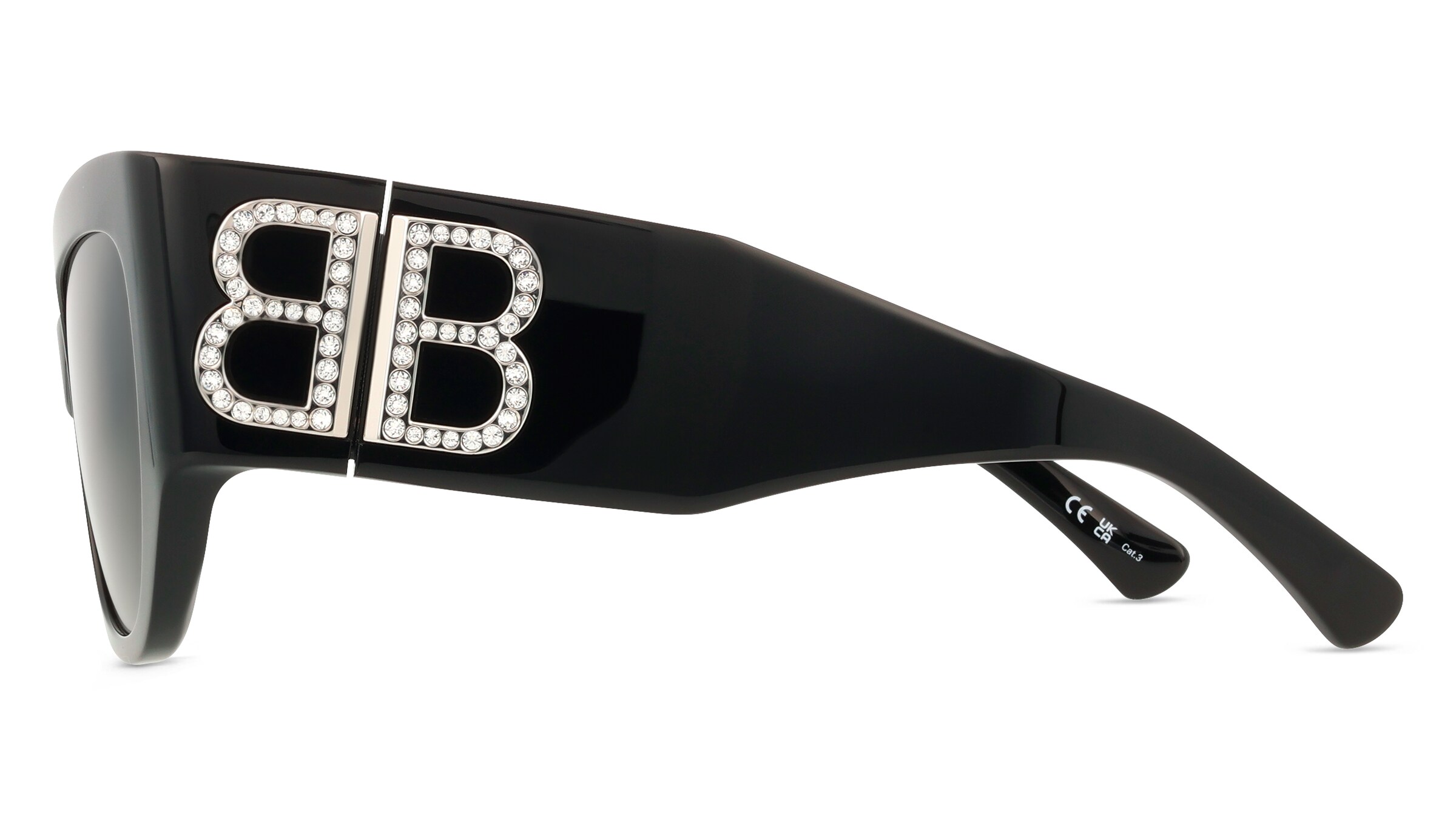 Thumbnail - Balenciaga BB0322S Damen-Sonnenbrille Vollrand Butterfly Acetat-Gestell, Schwarz