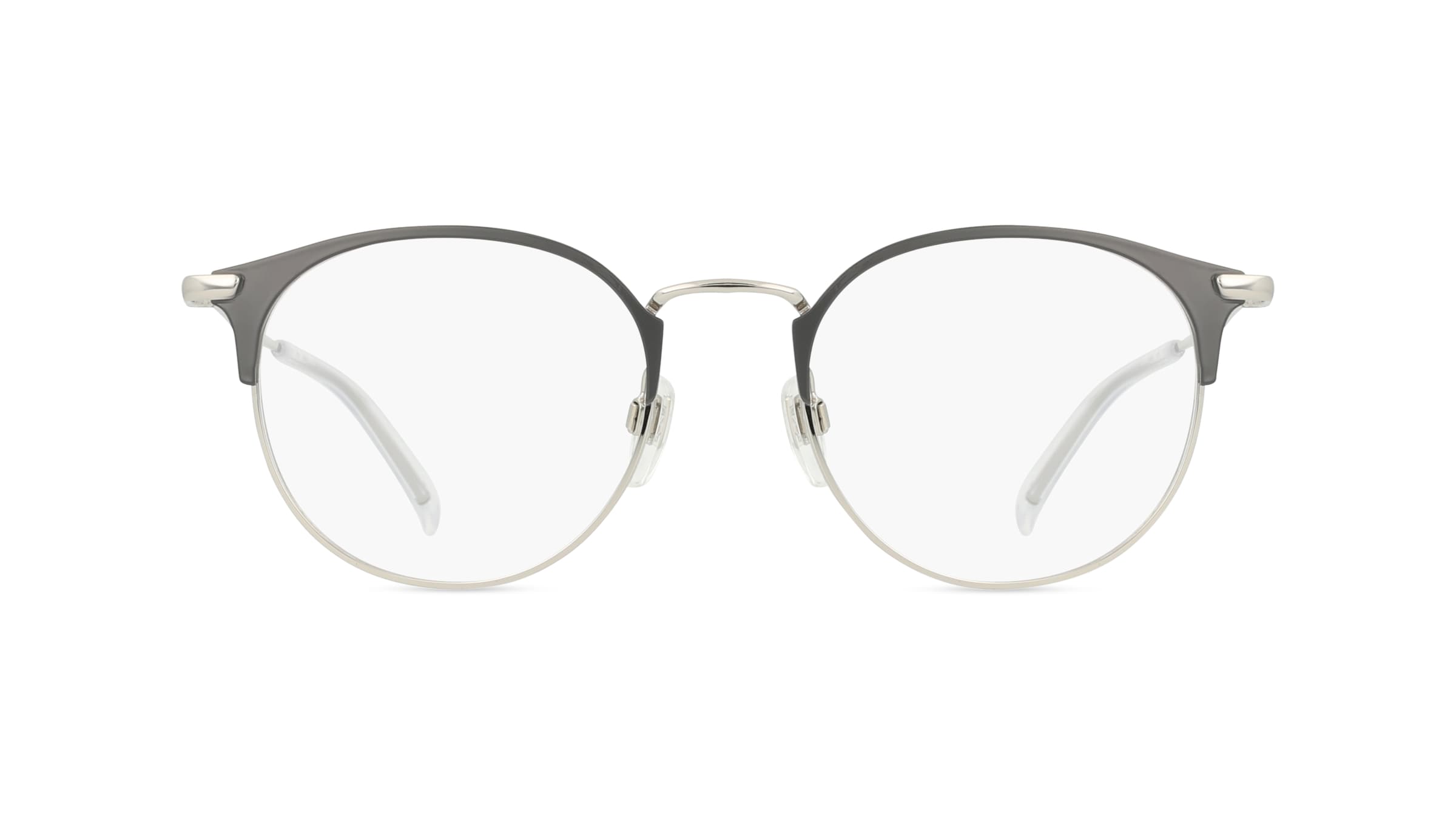 Levi's LV5008 Herren-Brille inkl. Gläser Vollrand Panto Metall-Gestell 50mm/20mm/145mm, grau