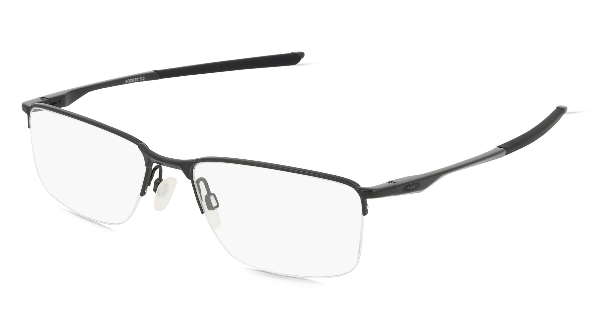 Oakley OX3218 Herren-Brille inkl. Gläser Halbrand Quadratisch Metall-Gestell 56/18/140, Schwarz