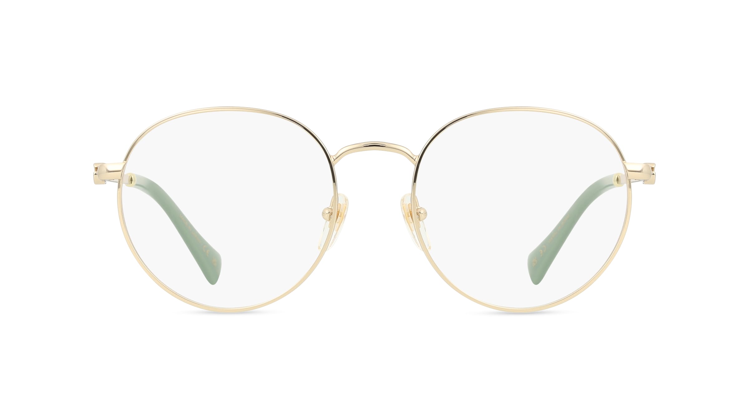 Gucci GG1594O MINI RUNNING Damen-Brille inkl. Gläser Vollrand Panto Metall-Gestell 55mm/20mm/145mm, Gold