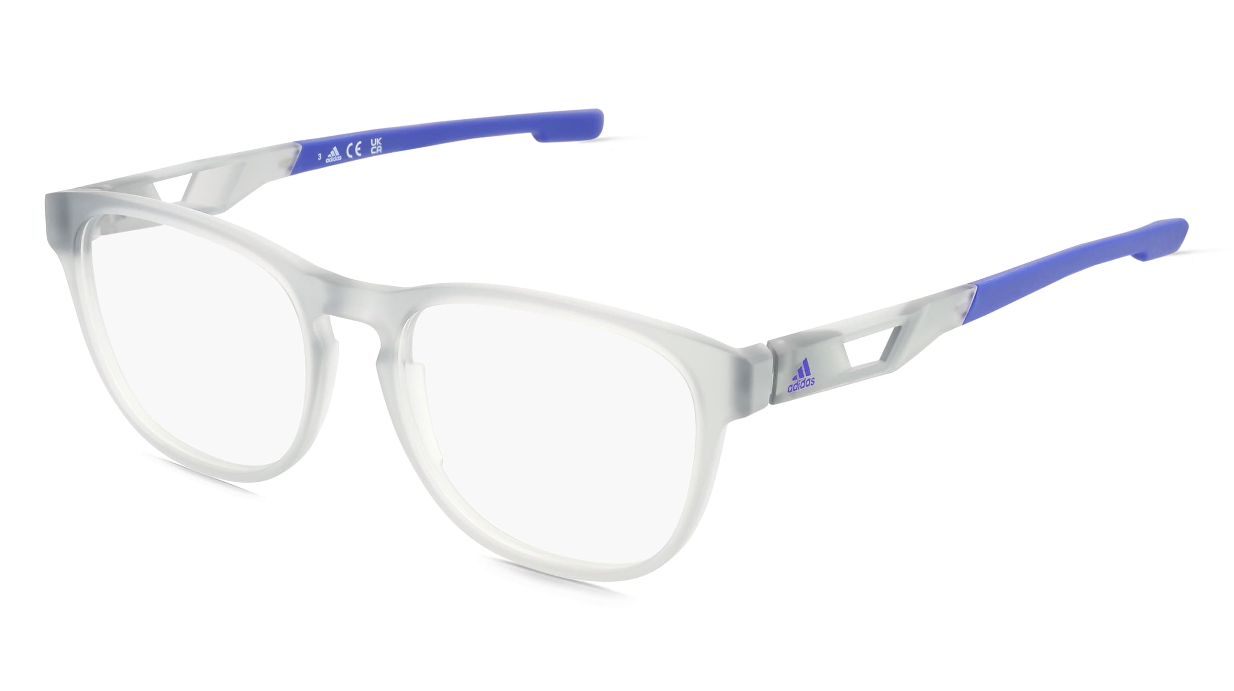 Adidas SP5072 Unisex-Brille inkl. Gläser Vollrand Rund Kunststoff-Gestell 53/17/145, Grau