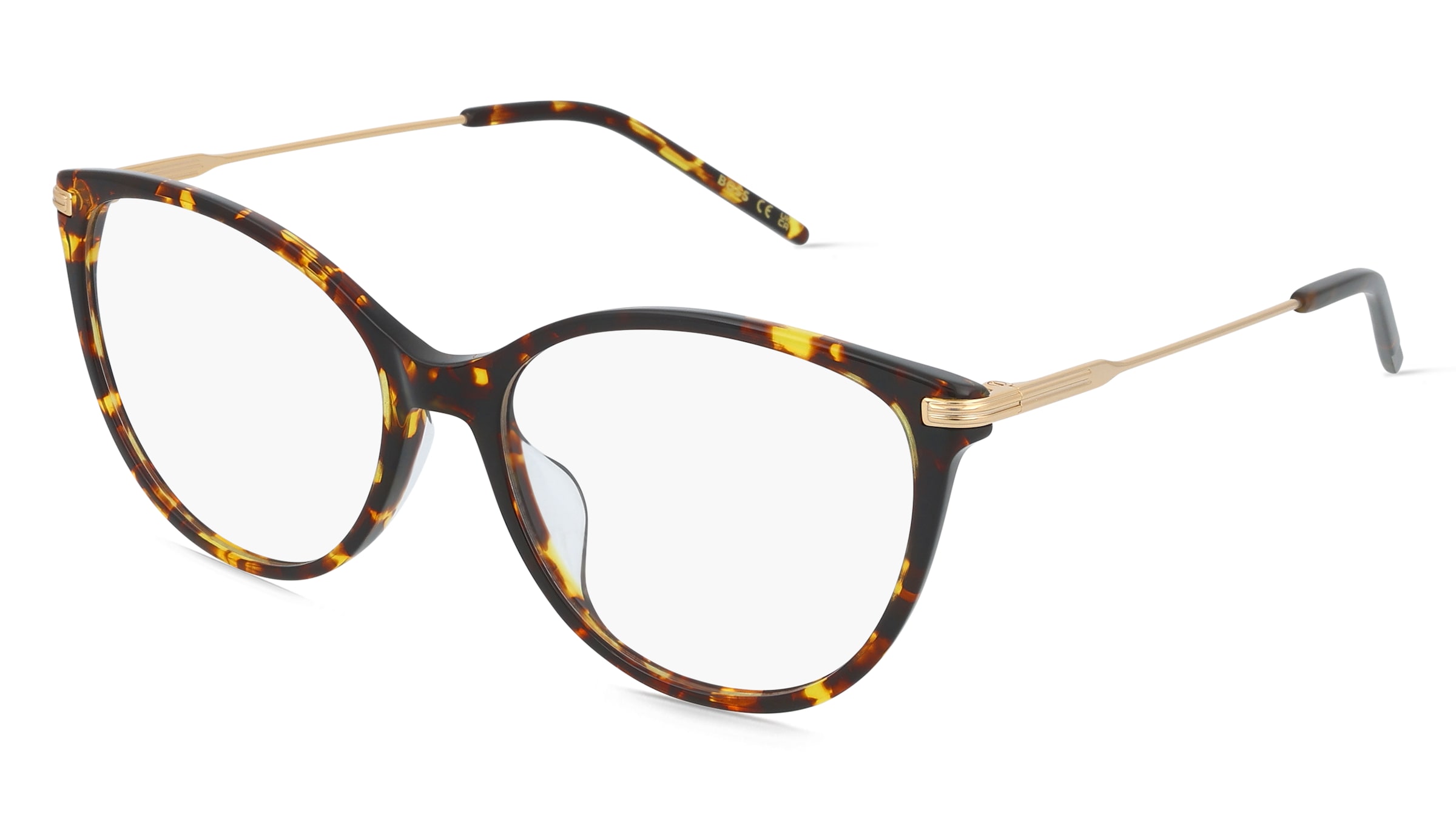 Boss 1784/G Damen-Brille inkl. Gläser Vollrand Panto Acetat-Gestell 45/16/140, Havanna