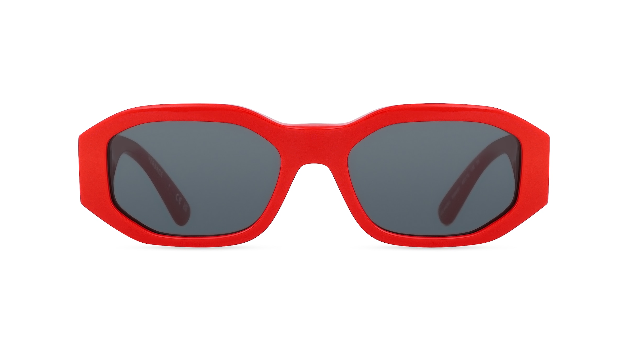 Versace VK4429U Jugend-Sonnenbrille Vollrand Achteckig Acetat-Gestell, rot