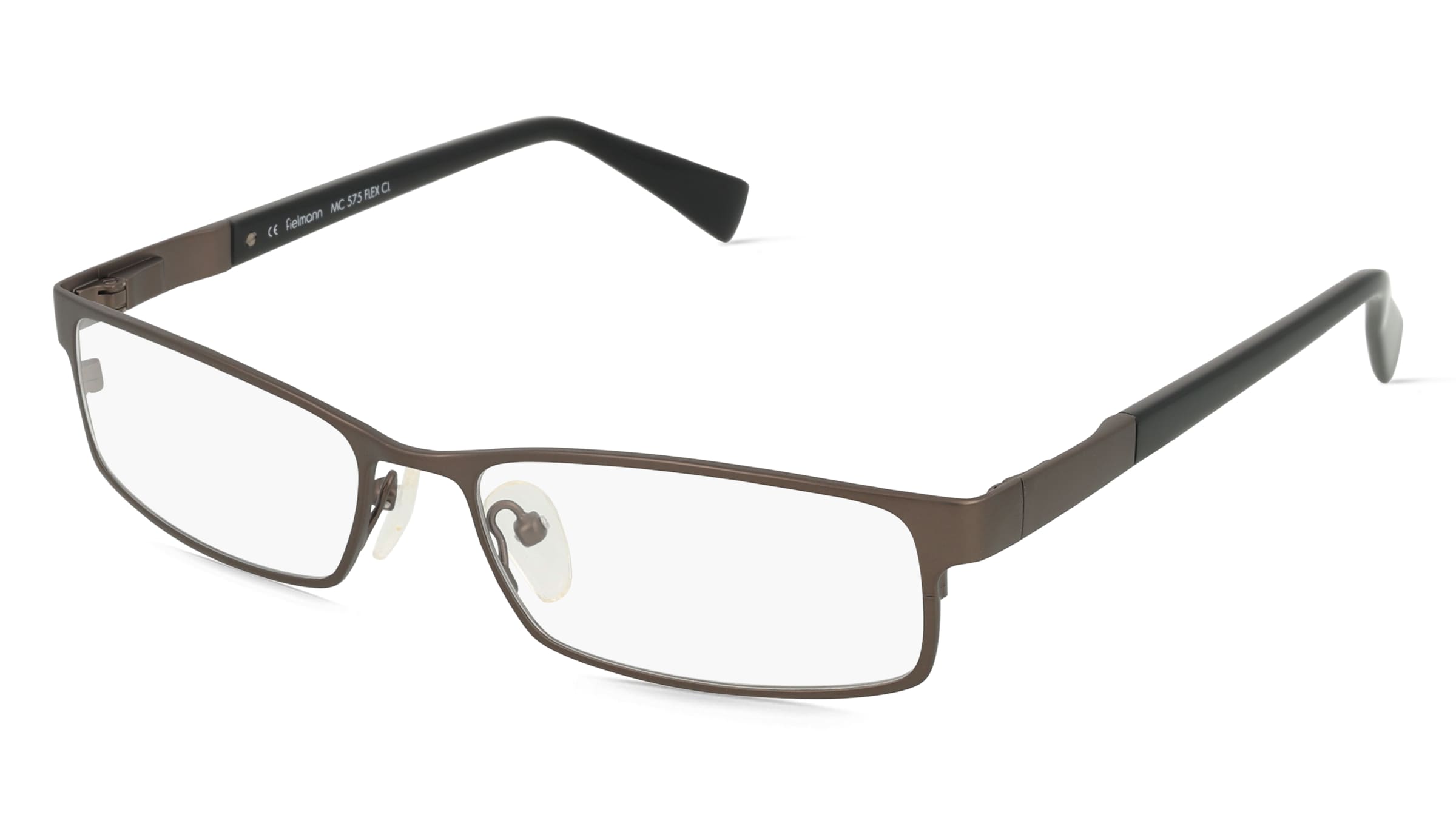 Fielmann MC 575 FLEX CL Herren-Brille inkl. Gläser Vollrand Eckig Metall-Gestell 54mm/16mm/135mm, grau