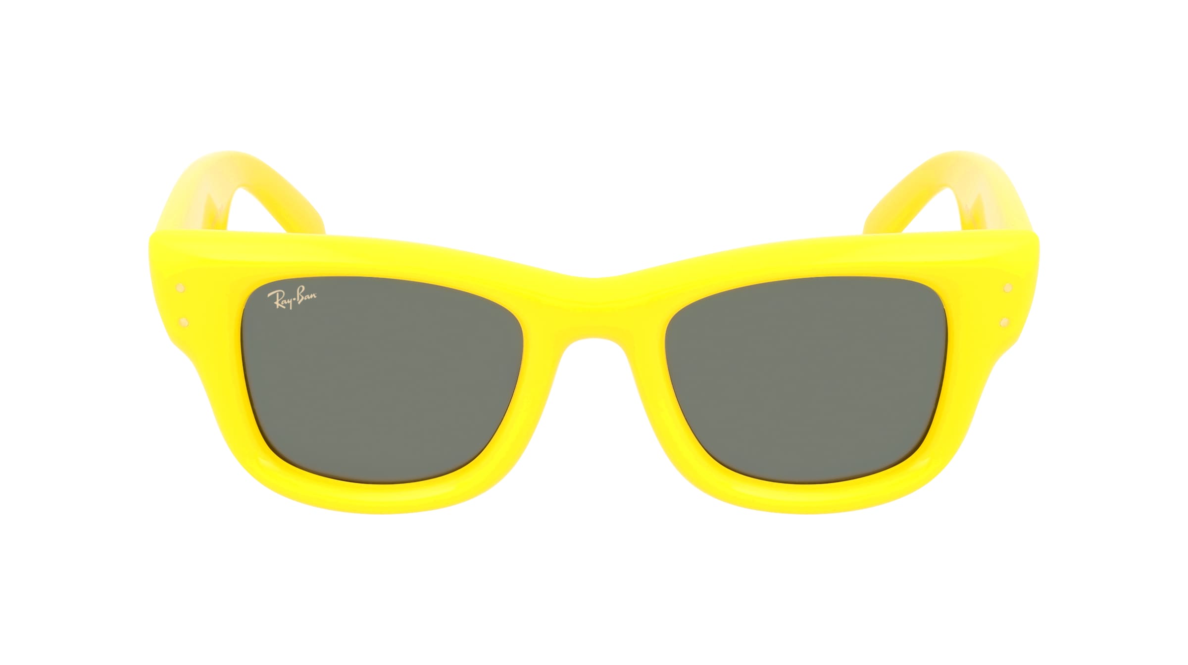 Ray-Ban 0RB4940 WAYFARER PUFFER Unisex-Sonnenbrille Vollrand Quadratisch Kunststoff-Gestell, gelb
