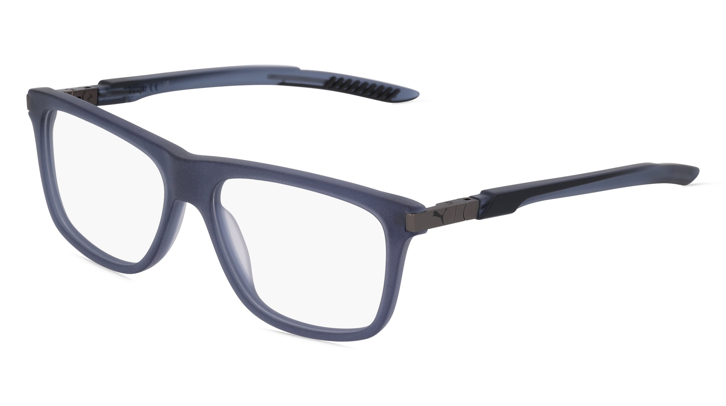 Puma PU 0379O Herren-Brille inkl. Gläser Vollrand Quadratisch Acetat-Gestell 56/16/140, Blau