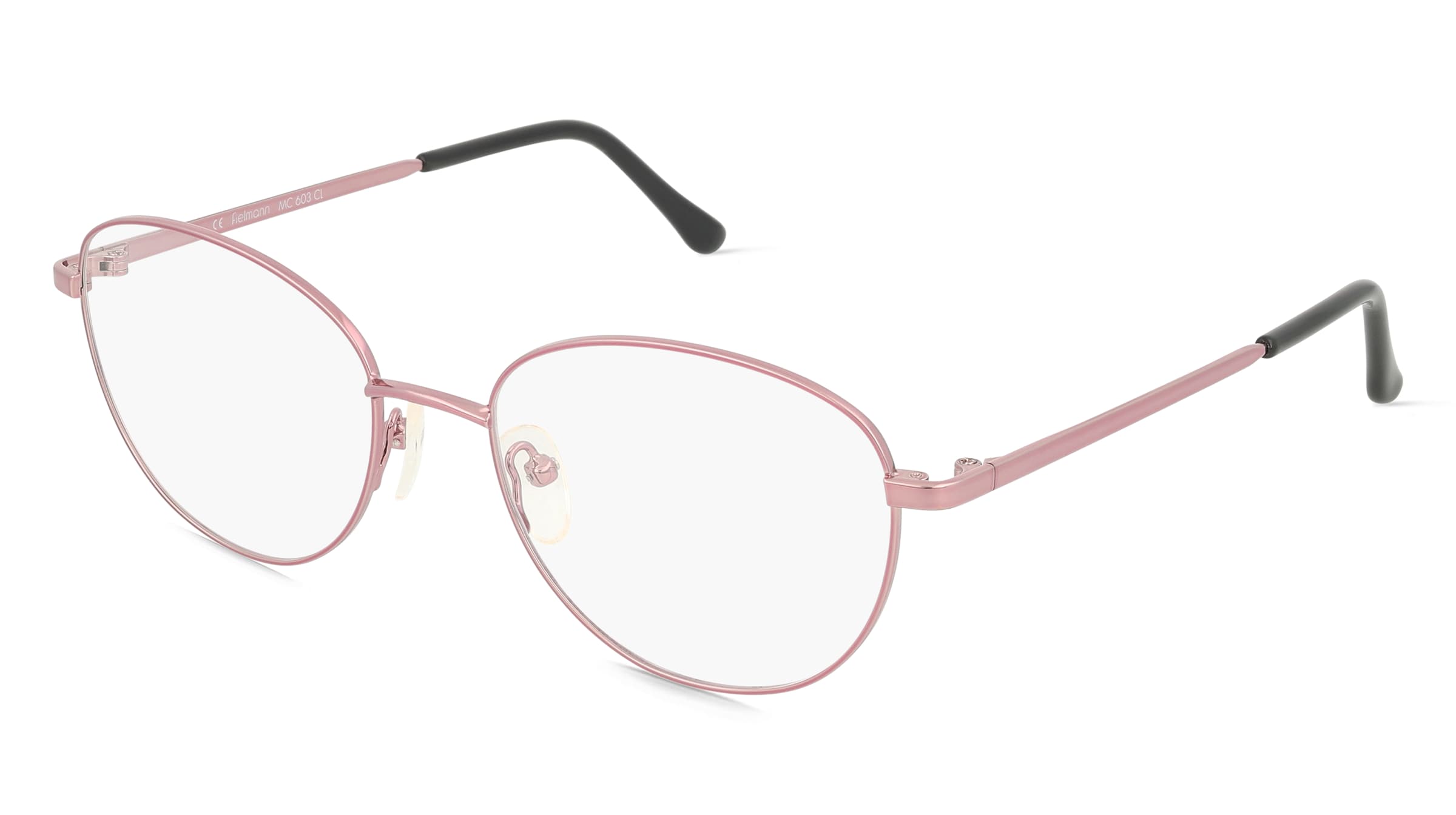 Fielmann MC 603 CL Damen-Brille inkl. Gläser Vollrand Oval Edelstahl-Gestell 51mm/17mm/135mm, Pink