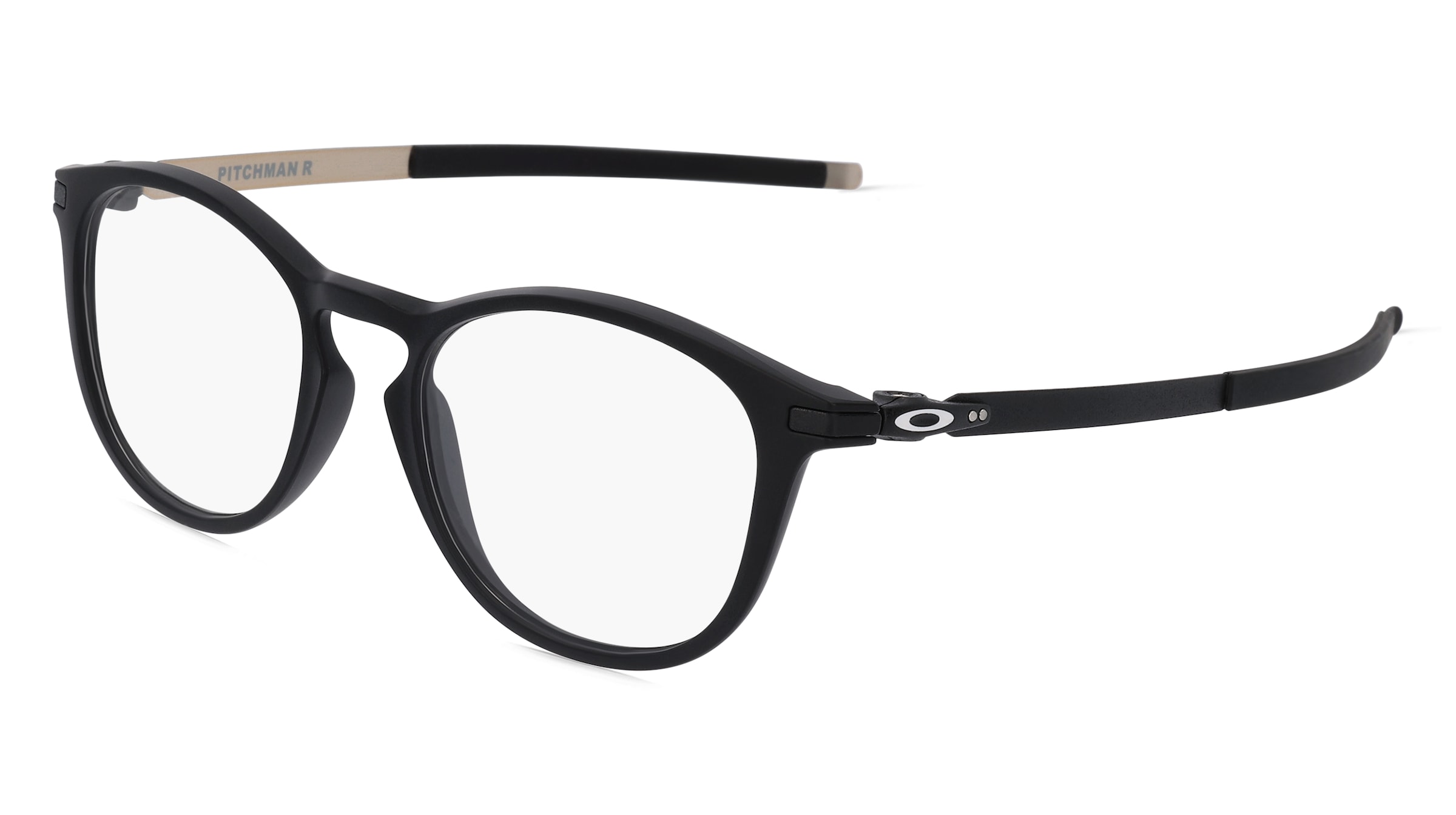 Oakley OX8105 Herren-Brille inkl. Gläser Vollrand Rund Kunststoff-Gestell 50/19/140, Schwarz