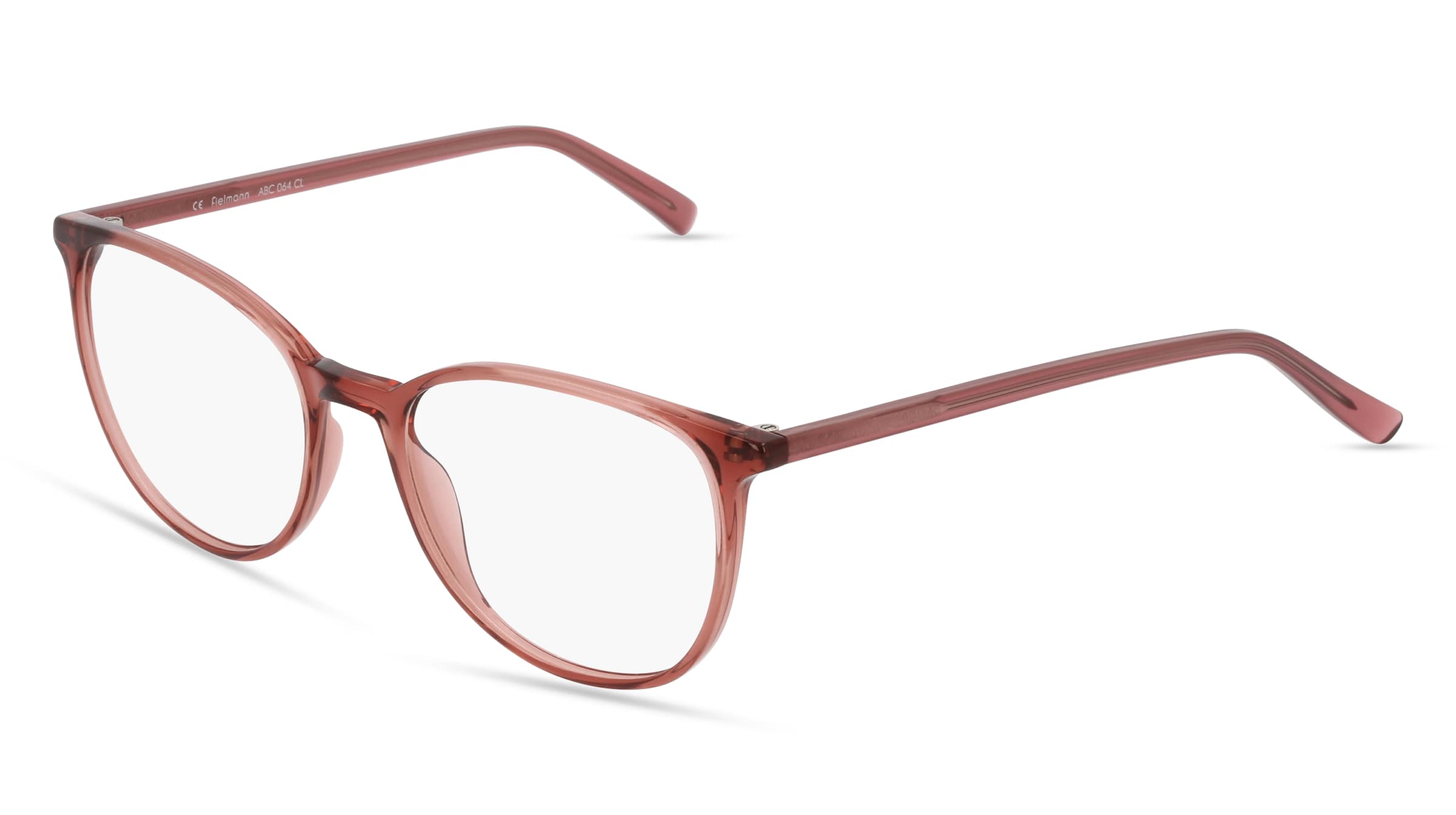 Fielmann ABC 064 CL Damen-Brille inkl. Gläser Vollrand Oval Acetat-Gestell 53/18/135, Pink
