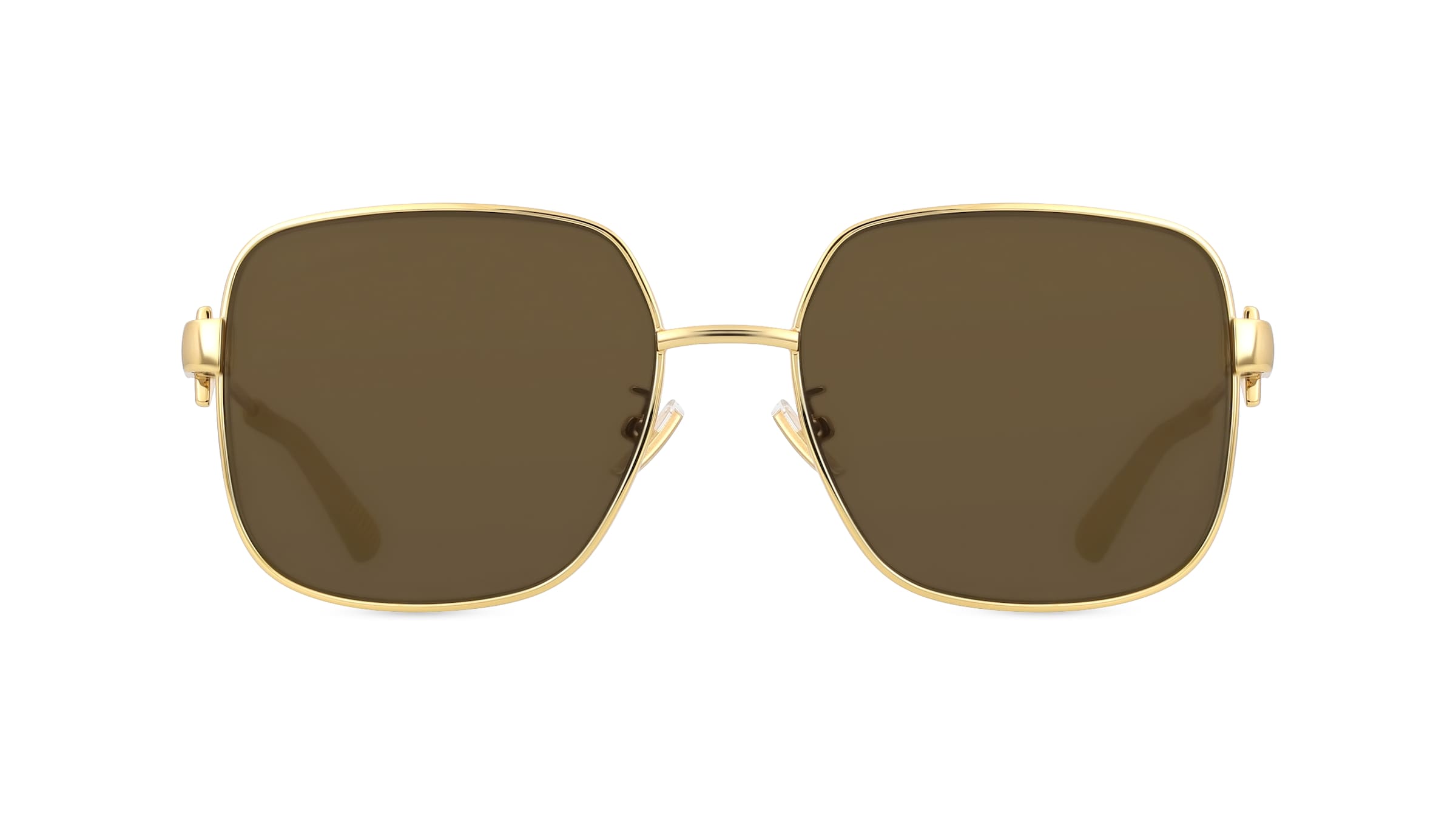 Bottega Veneta BV1199S Damen-Sonnenbrille Vollrand Eckig Metall-Gestell, gold