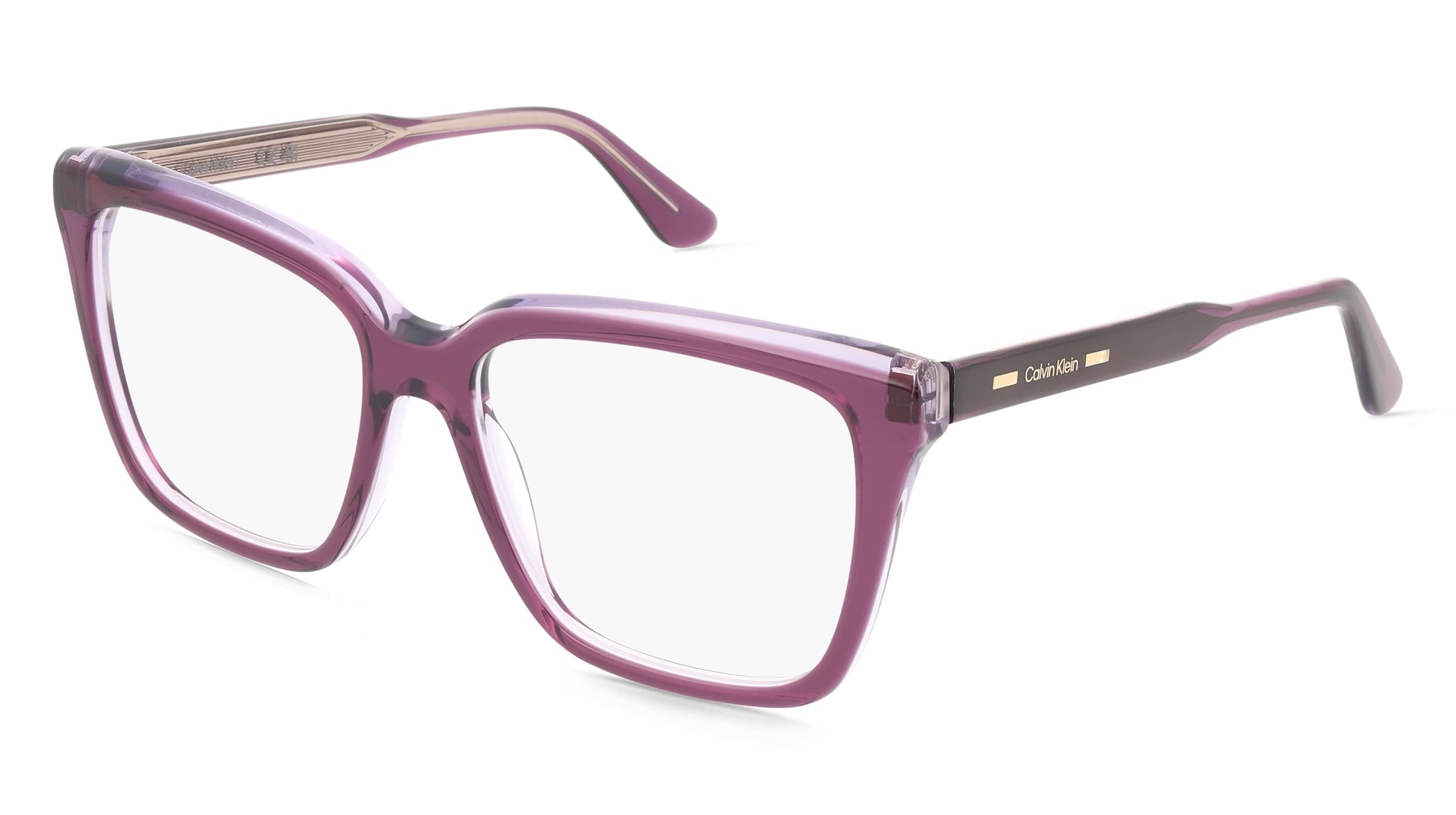 Calvin Klein CK24541 Unisex-Brille inkl. Gläser Vollrand Quadratisch Acetat-Gestell 53/16/140, Lila