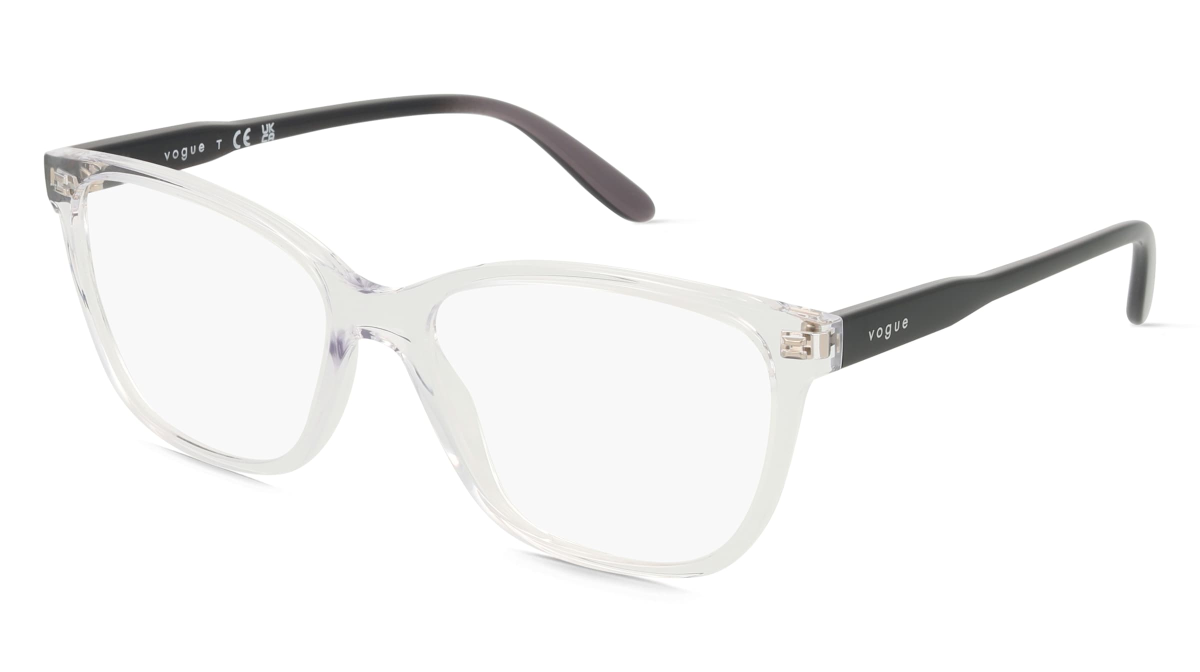 Vogue VO5518 Damen-Brille inkl. Gläser Vollrand Quadratisch Kunststoff-Gestell 53/16/140, Transparent