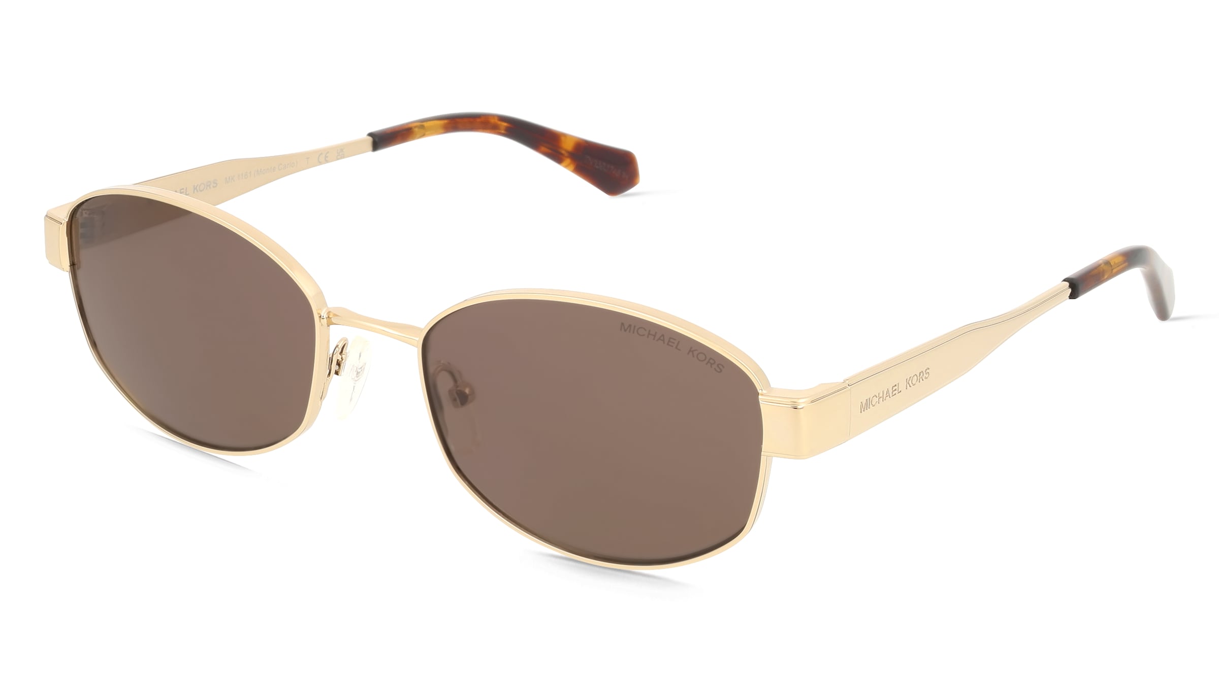 Michael Kors MK1161 MONTE CARLO Damen-Sonnenbrille Vollrand Oval Metall-Gestell, Gold