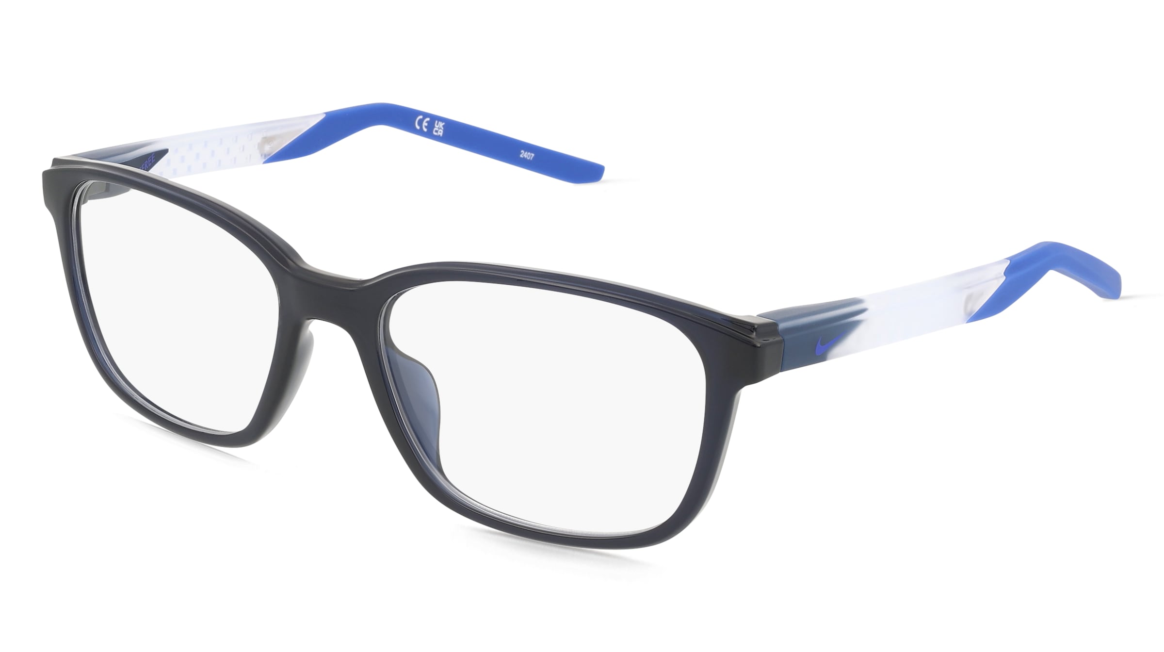 Nike 7278 Unisex-Brille inkl. Gläser Vollrand Quadratisch Kunststoff-Gestell 55/18/145, Blau
