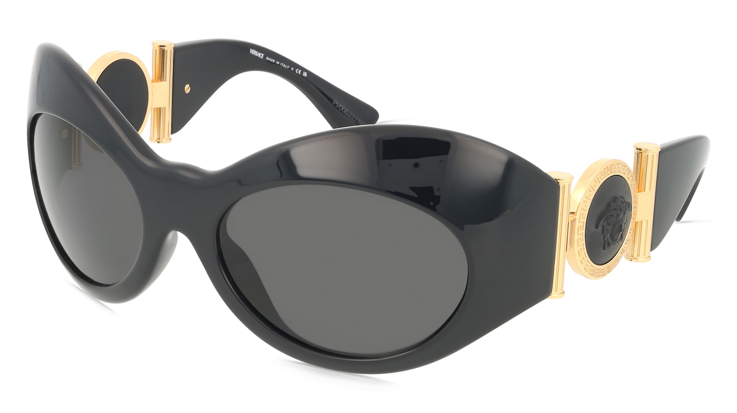 Versace VE4462 Damen-Sonnenbrille Vollrand Quadratisch Acetat-Gestell, Schwarz