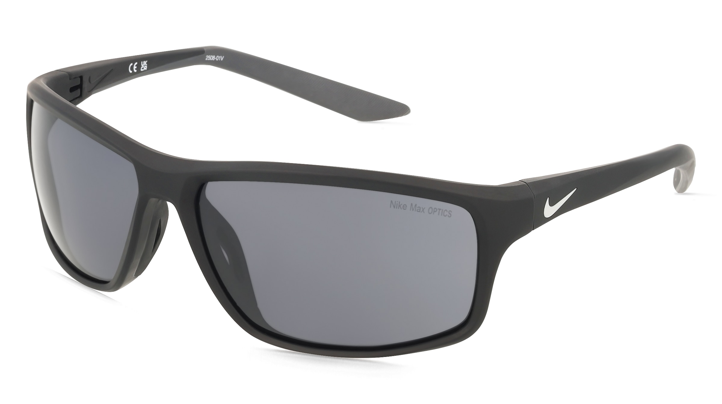 Nike NKIU4633XN ADRENALINE 22 Unisex-Sonnenbrille Vollrand Eckig Kunststoff-Gestell, Schwarz