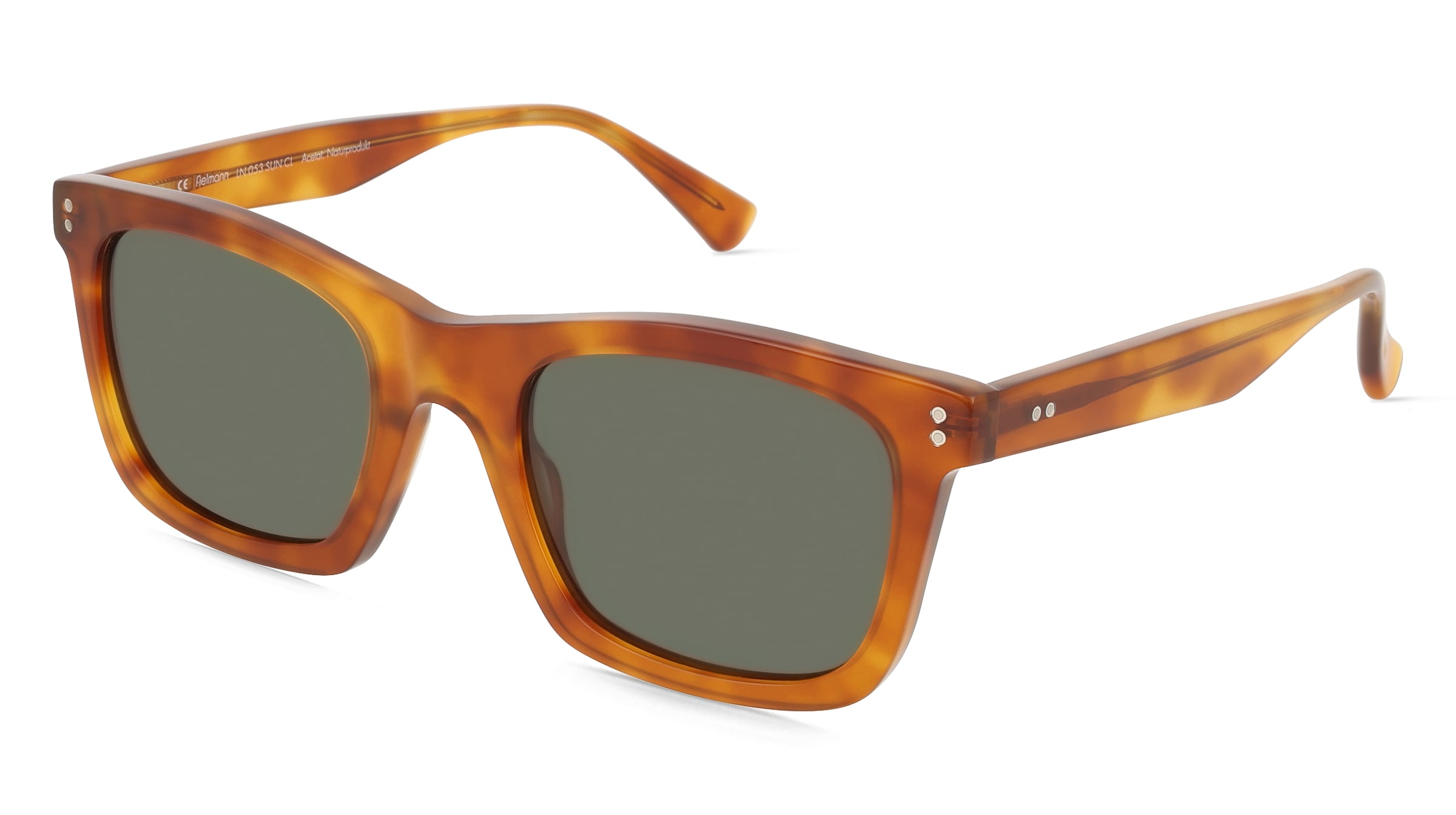 Fielmann LN 053 SUN CL JOSHUA Herren-Sonnenbrille Vollrand Quadratisch Acetat Extrudiert-Gestell, Havanna