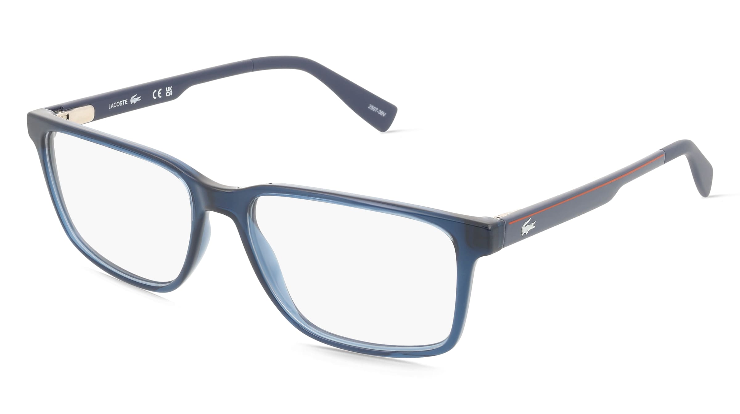 Lacoste L4005 Herren-Brille inkl. Gläser Vollrand Eckig Kunststoff-Gestell 56/16/145, Blau