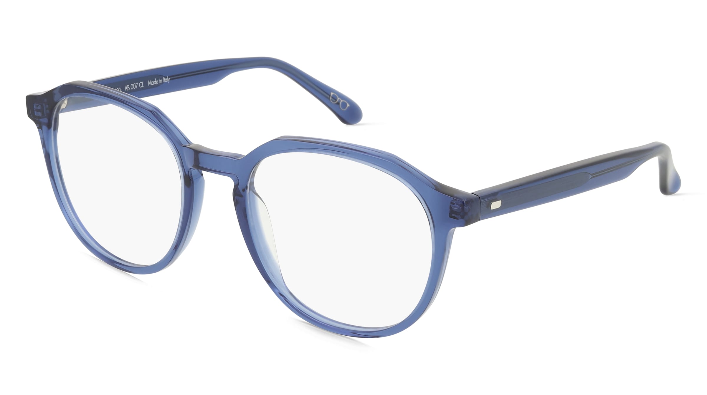 Fielmann AB 007 CL Unisex-Brille inkl. Gläser Vollrand Panto Acetat-Gestell 50/19/140, Blau