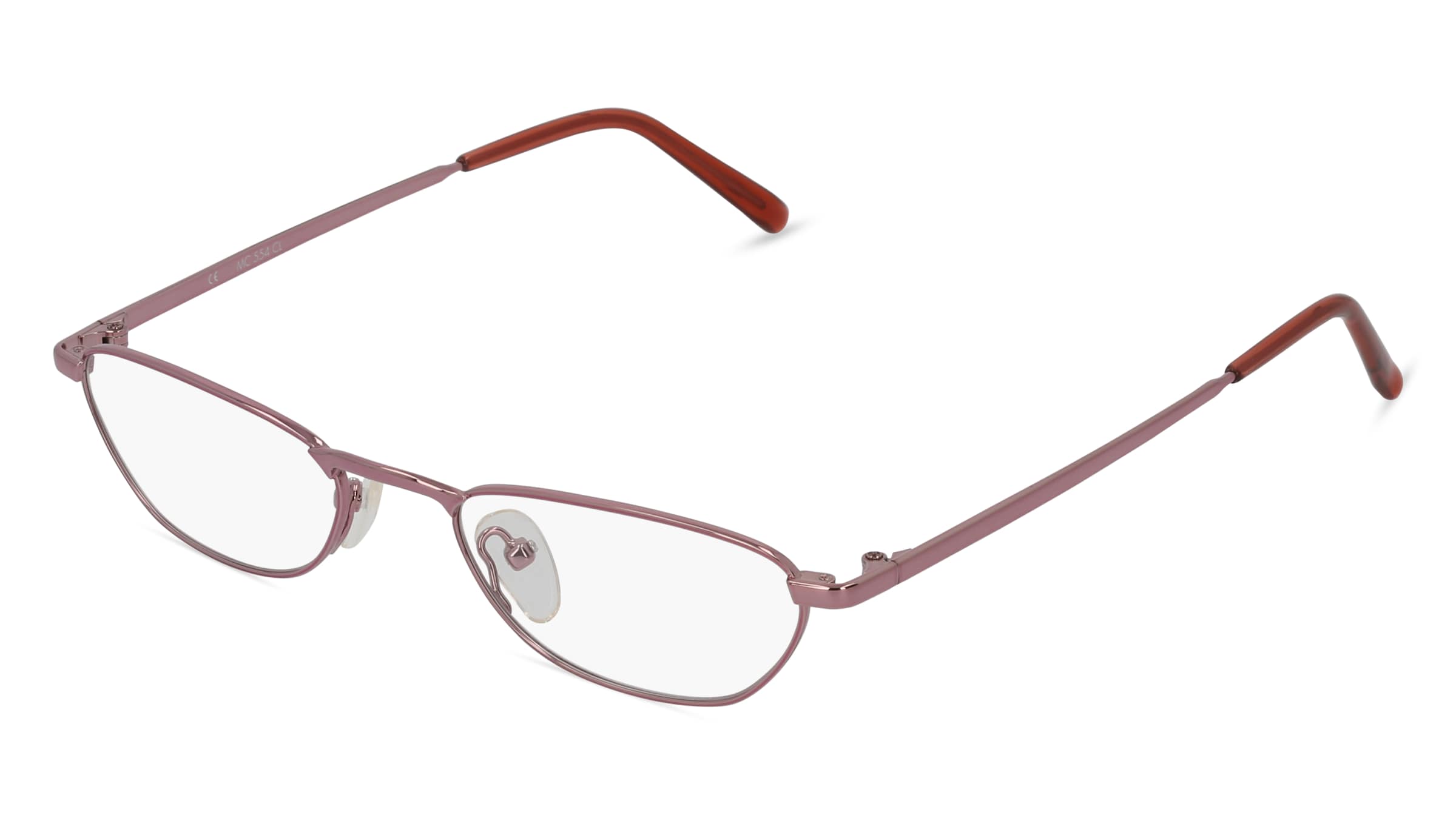 Fielmann MC 554 CL Damen-Brille inkl. Gläser Vollrand Halb Edelstahl-Gestell 49/19/135, Pink