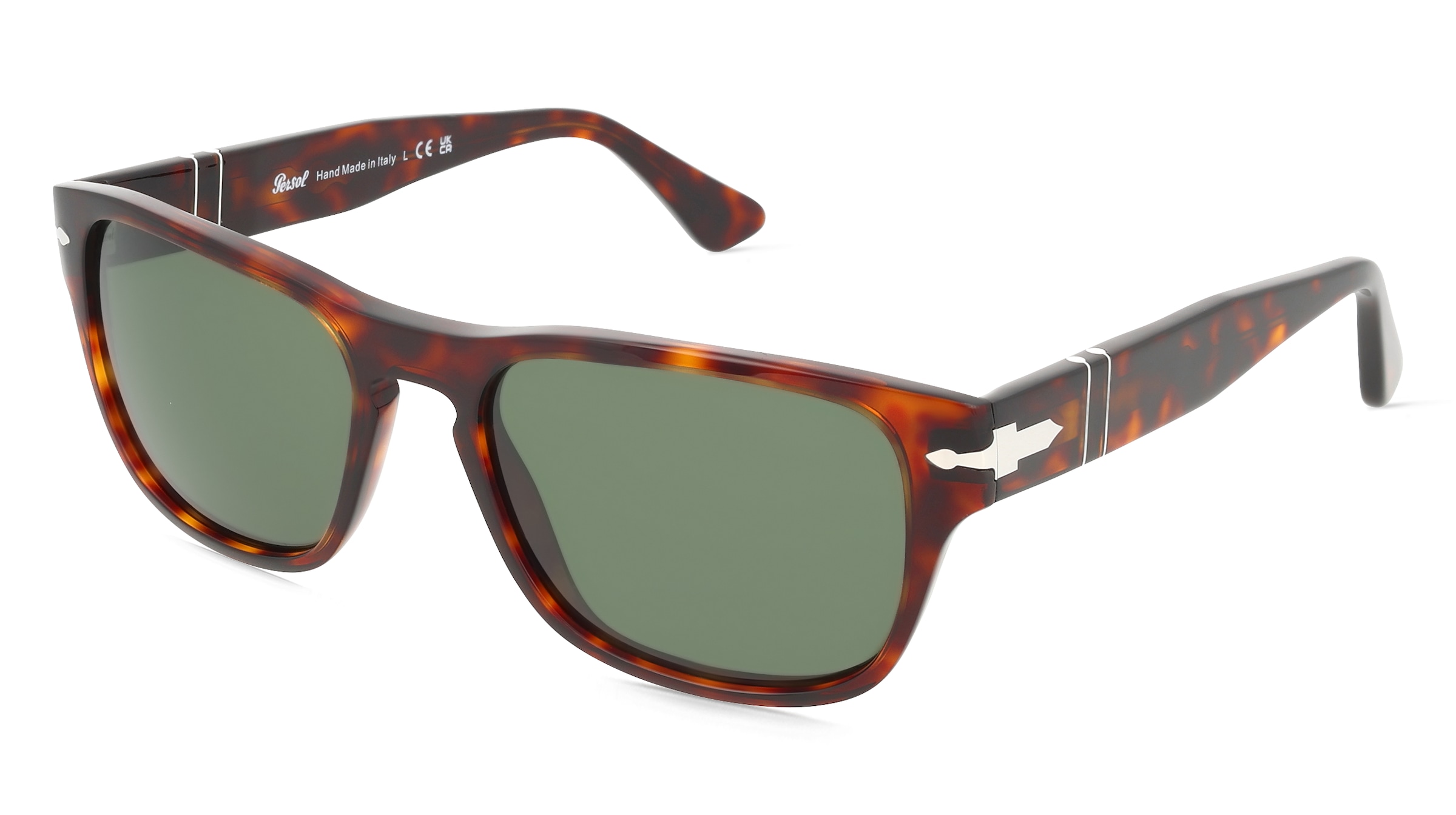 Persol PO3341S Damen-Sonnenbrille Vollrand Panto Acetat-Gestell, braun