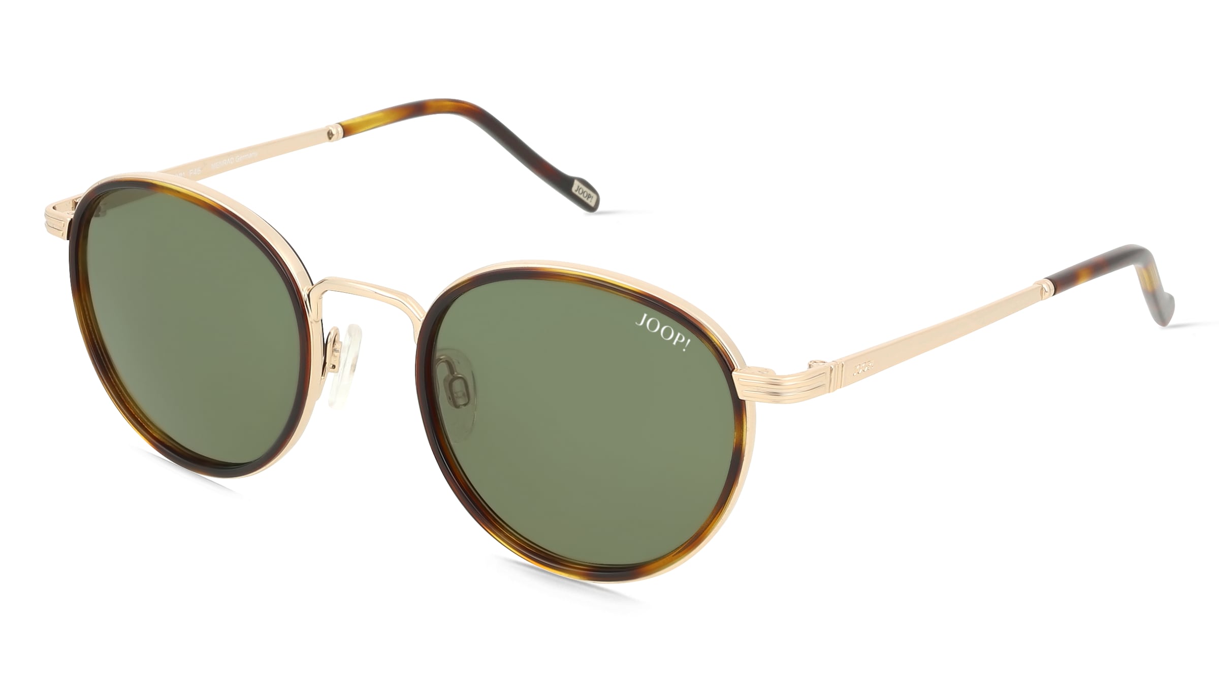 JOOP! JP7414 Unisex-Sonnenbrille Vollrand Rund Metall-Gestell, Braun