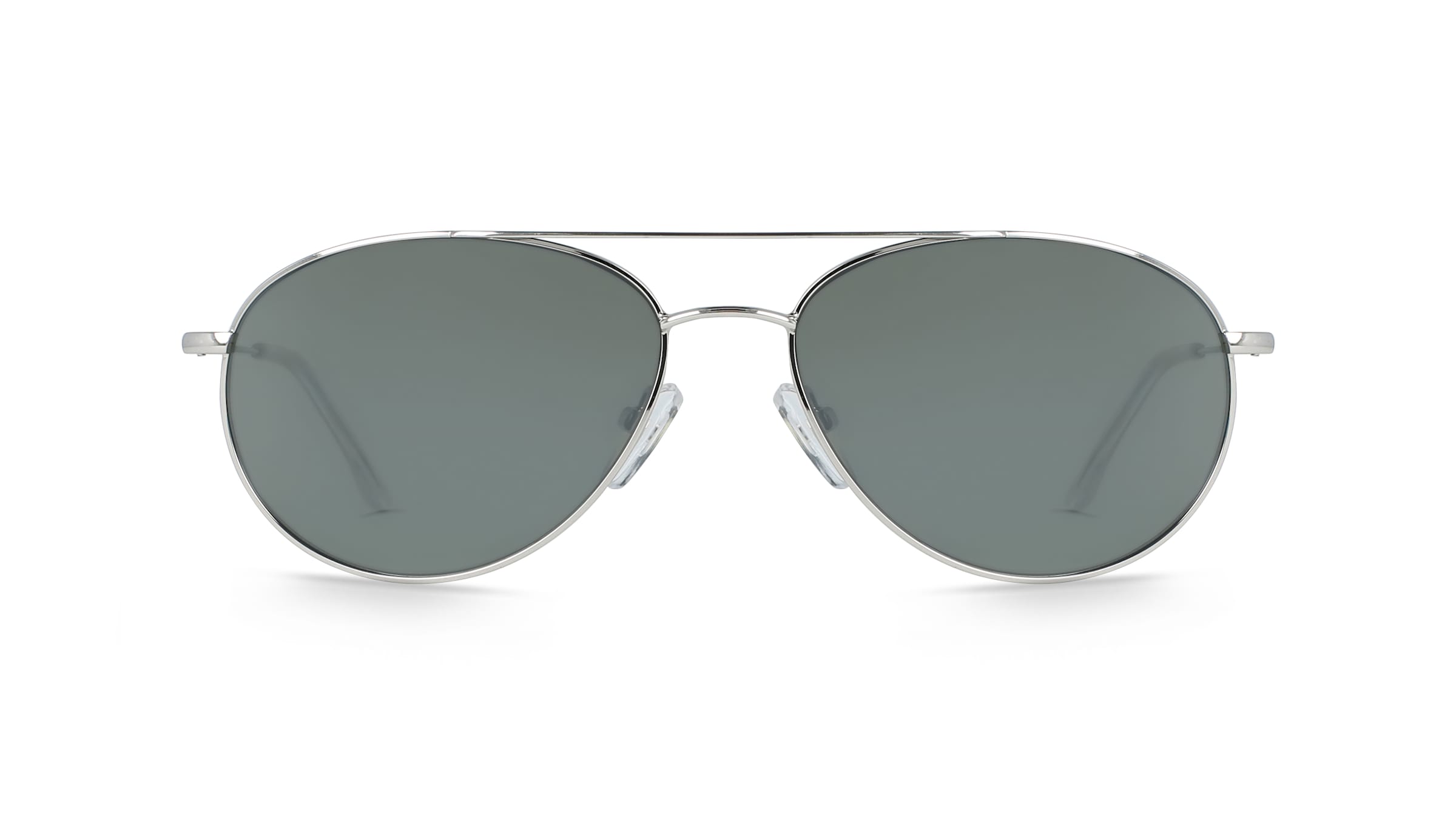 Fielmann BD 039 MOD SUN CL Unisex-Sonnenbrille Vollrand Pilot Metall-Gestell, silber