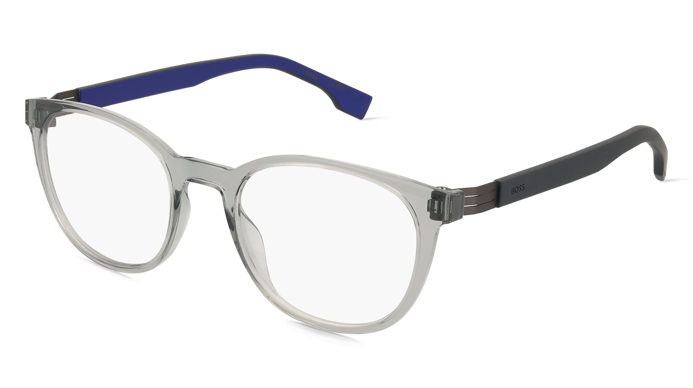 Boss 1577 Herren-Brille inkl. Gläser Vollrand Quadratisch Kunststoff-Gestell 52/20/150, Grau