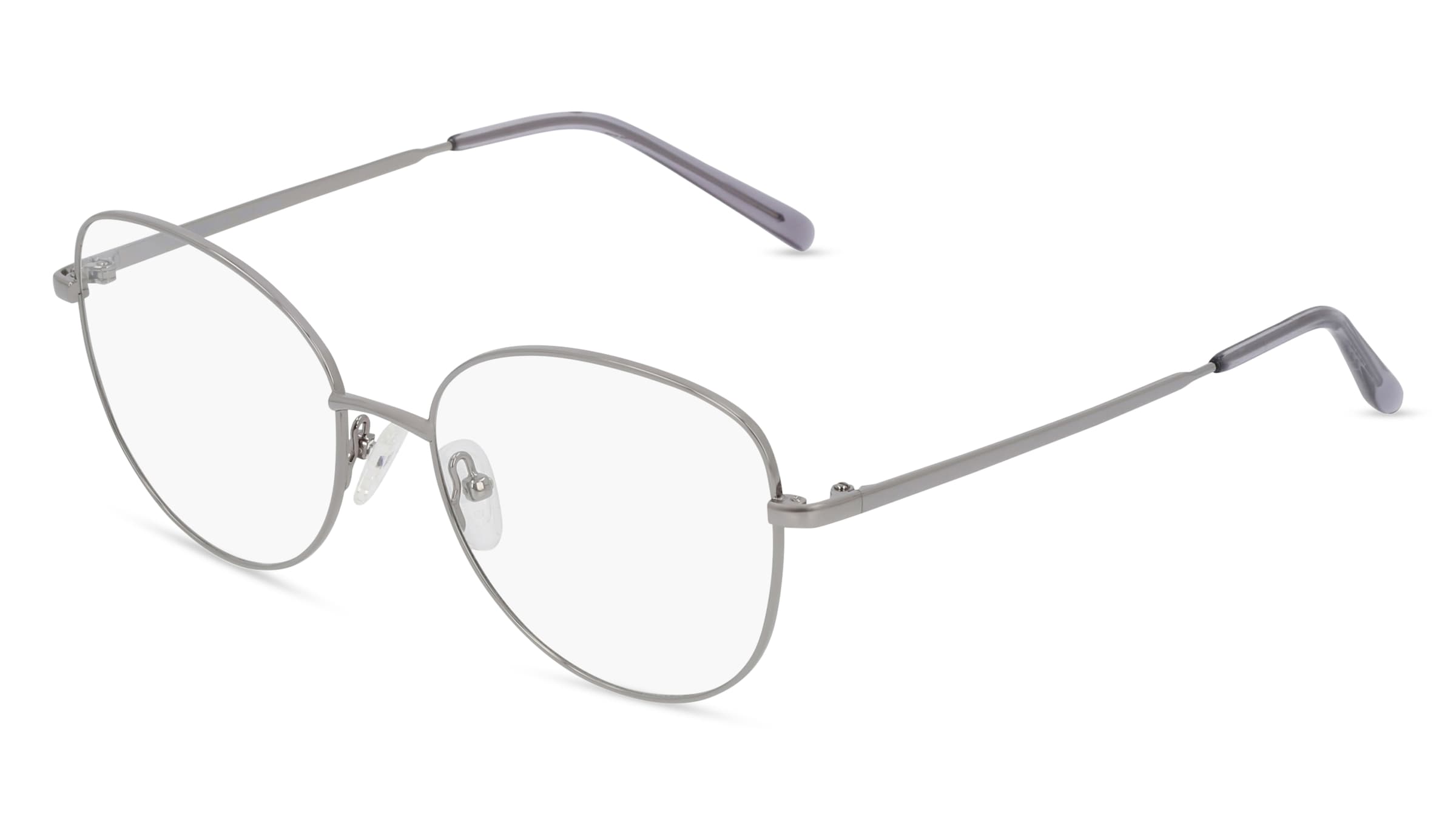 Fielmann BD 458 FA Damen-Brille inkl. Gläser Vollrand Butterfly Edelstahl-Gestell 54/17/140, Silber