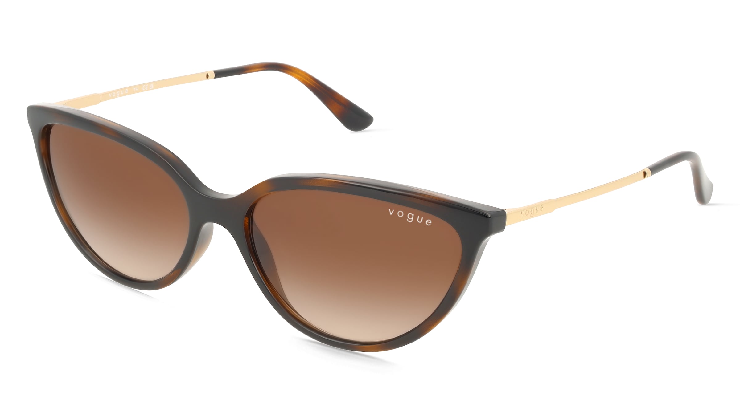 Vogue 0VO5672S Damen-Sonnenbrille Vollrand Cat Eye Kunststoff-Gestell, Havanna