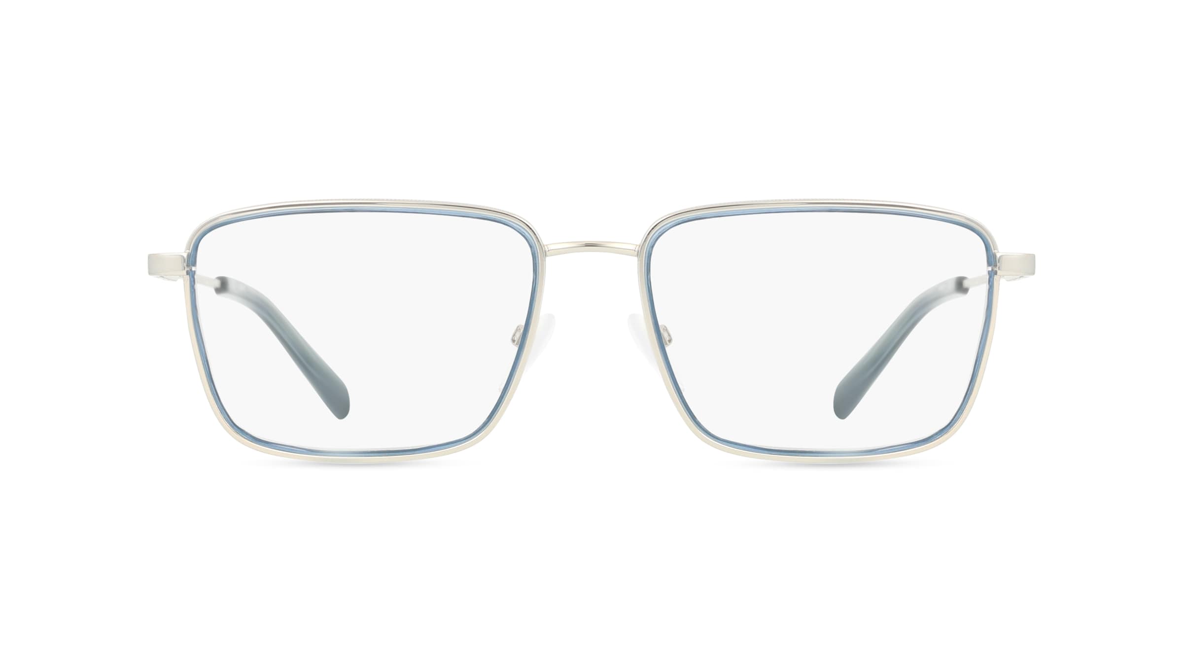 Sting STGVST445 Herren-Brille inkl. Gläser Vollrand Eckig Metall-Gestell 53mm/18mm/145mm, silber