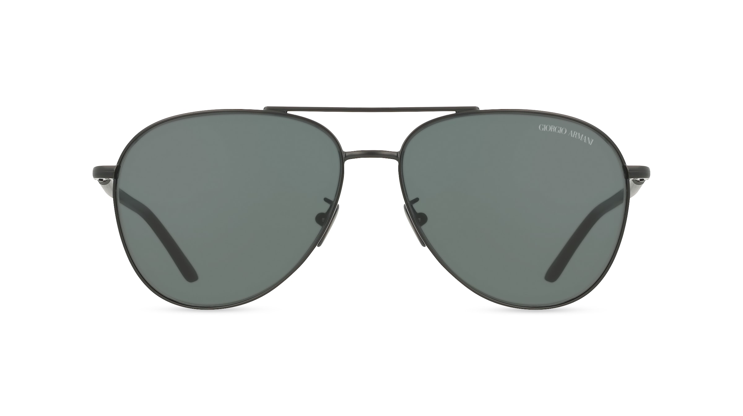 Giorgio Armani AR6162 Herren-Sonnenbrille Vollrand Pilot Metall-Gestell, schwarz