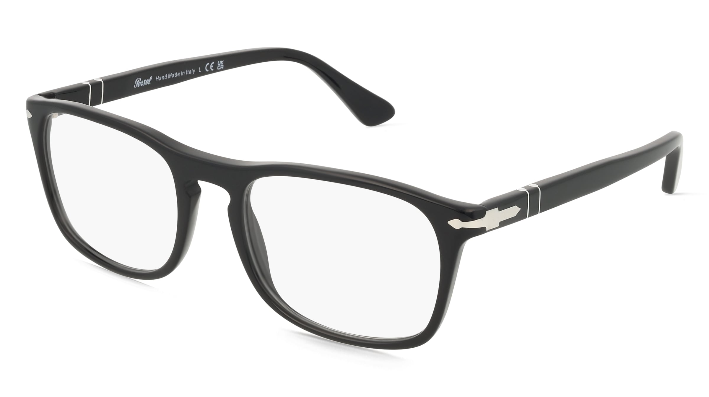 Persol 0PO3344V Unisex-Brille inkl. Gläser Vollrand Quadratisch Acetat-Gestell 54/19/145, Schwarz