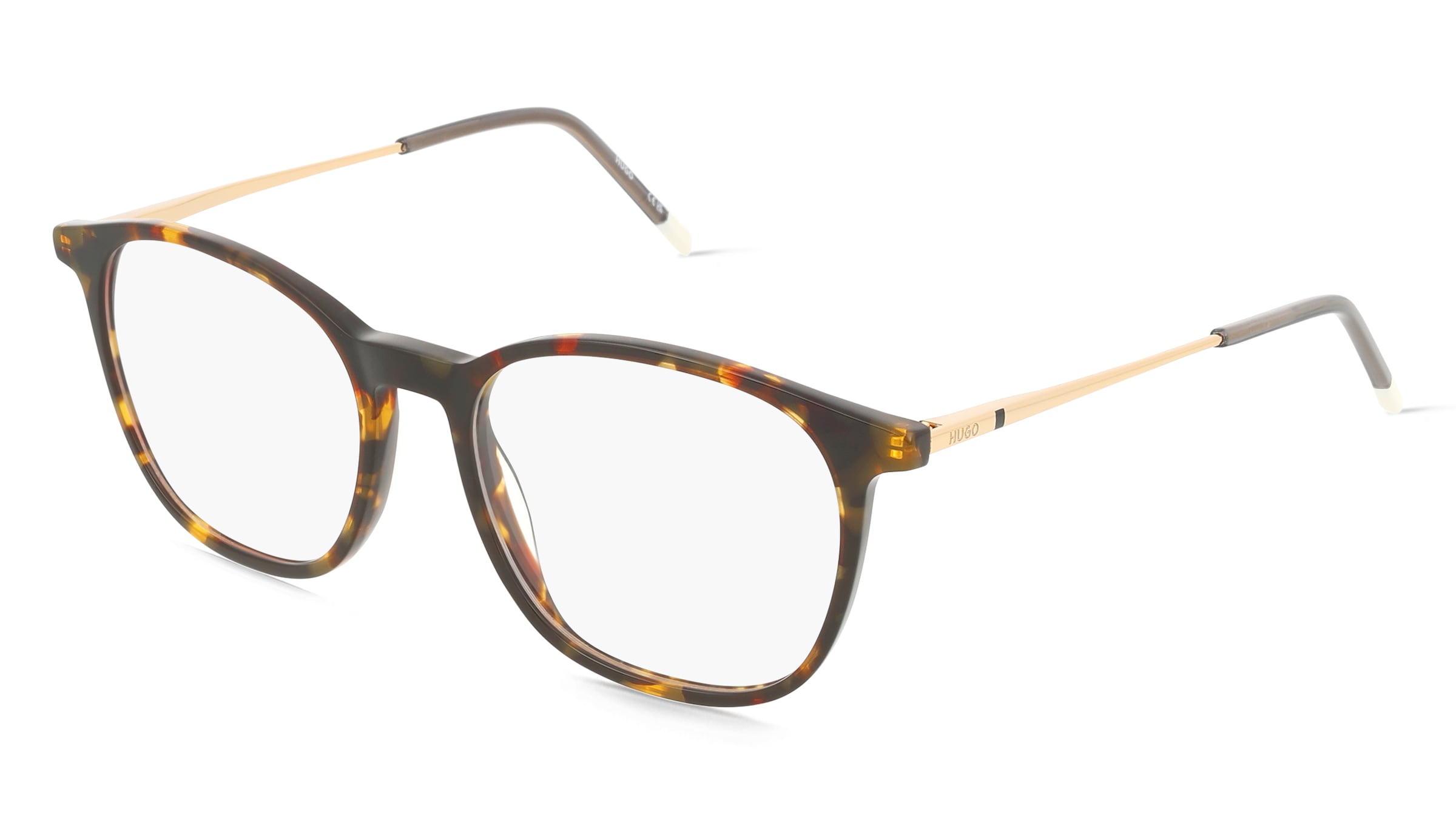 Hugo HG 1325 Damen-Brille inkl. Gläser Vollrand Eckig Acetat-Gestell 51/17/145, Havanna