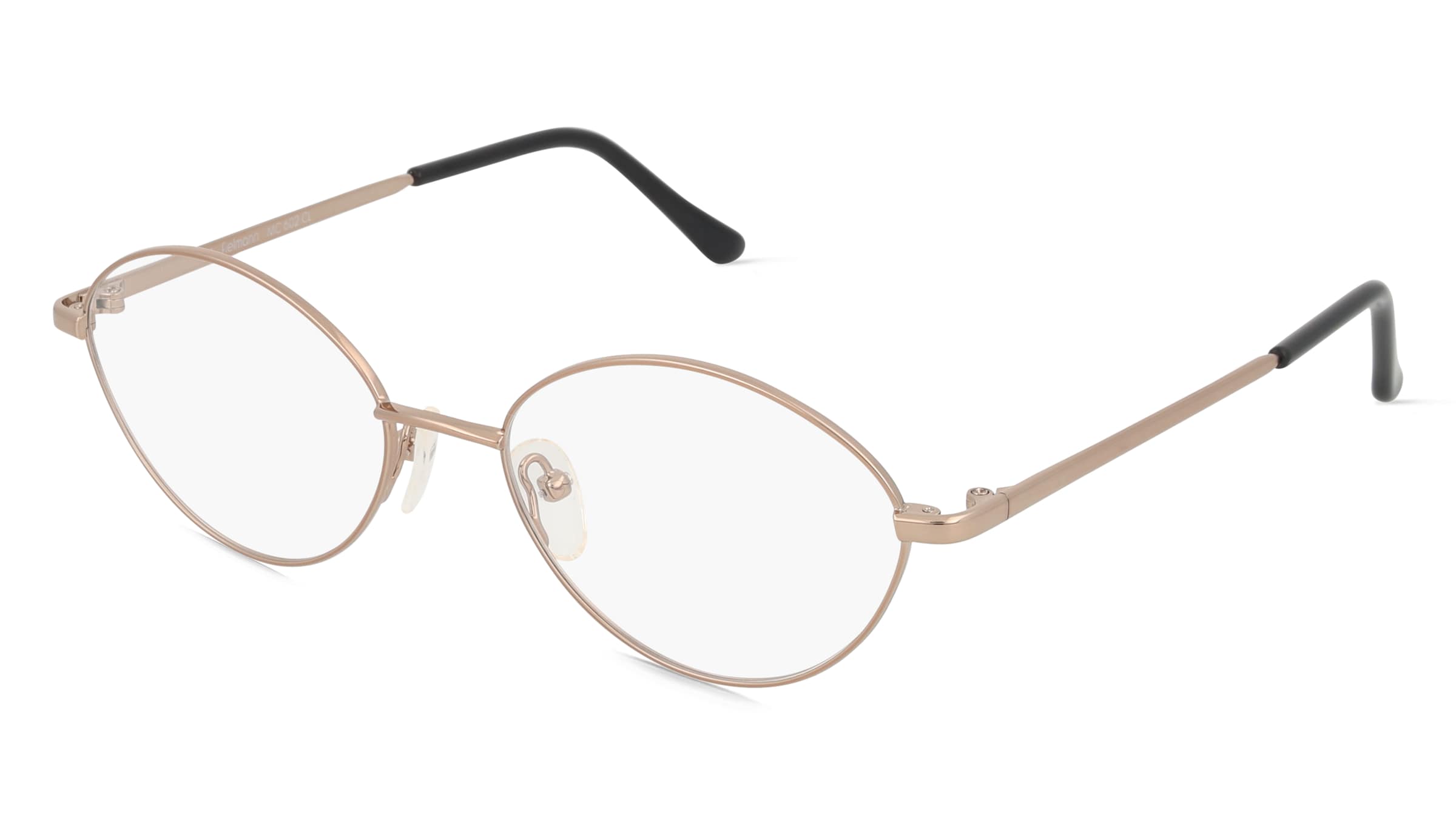 Fielmann MC 602 CL Damen-Brille inkl. Gläser Vollrand Oval Edelstahl-Gestell 51/17/135, Gold