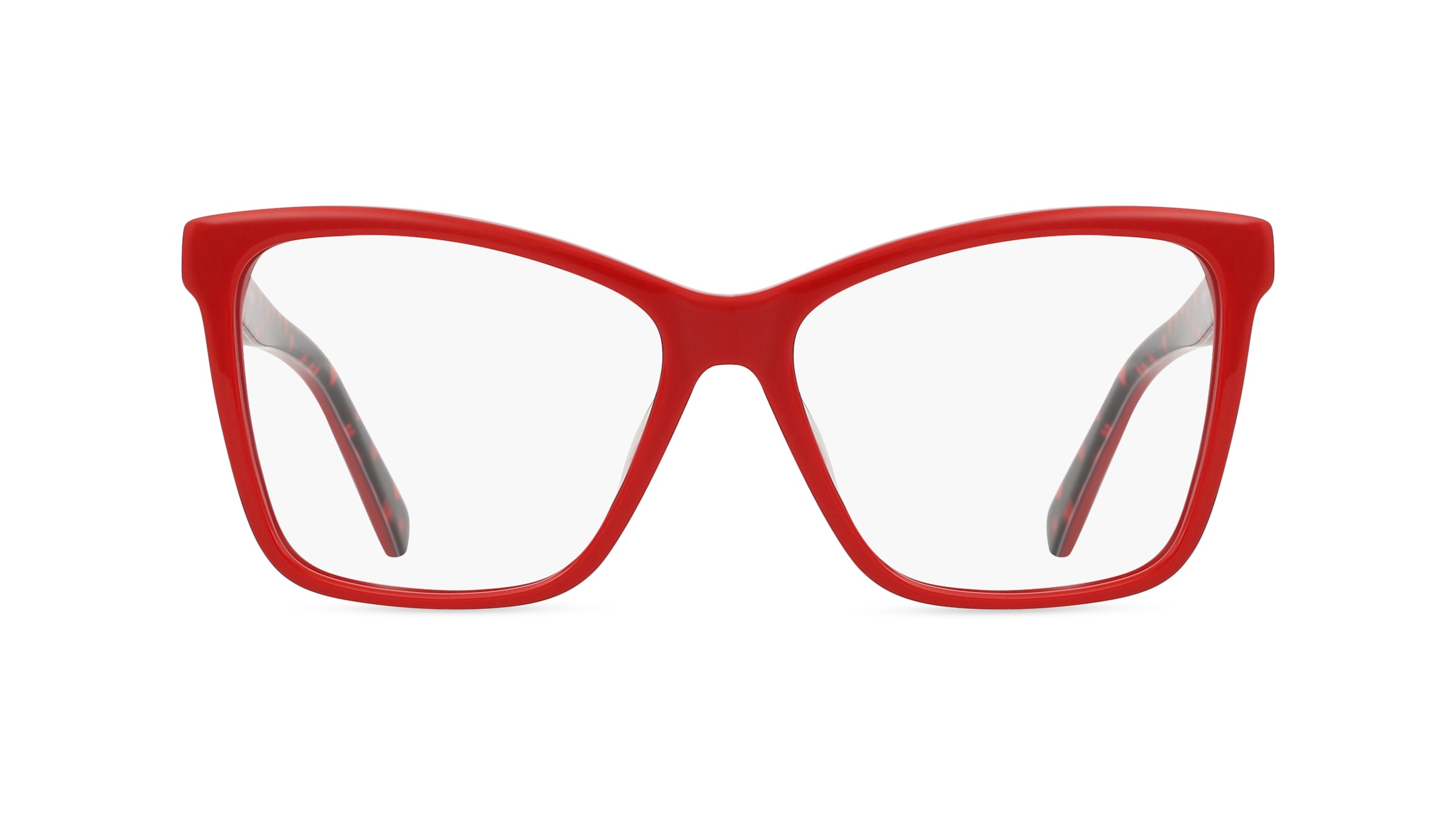 Moschino MOL586 Damen-Brille inkl. Gläser Vollrand Eckig Acetat-Gestell 54mm/15mm/140mm, rot