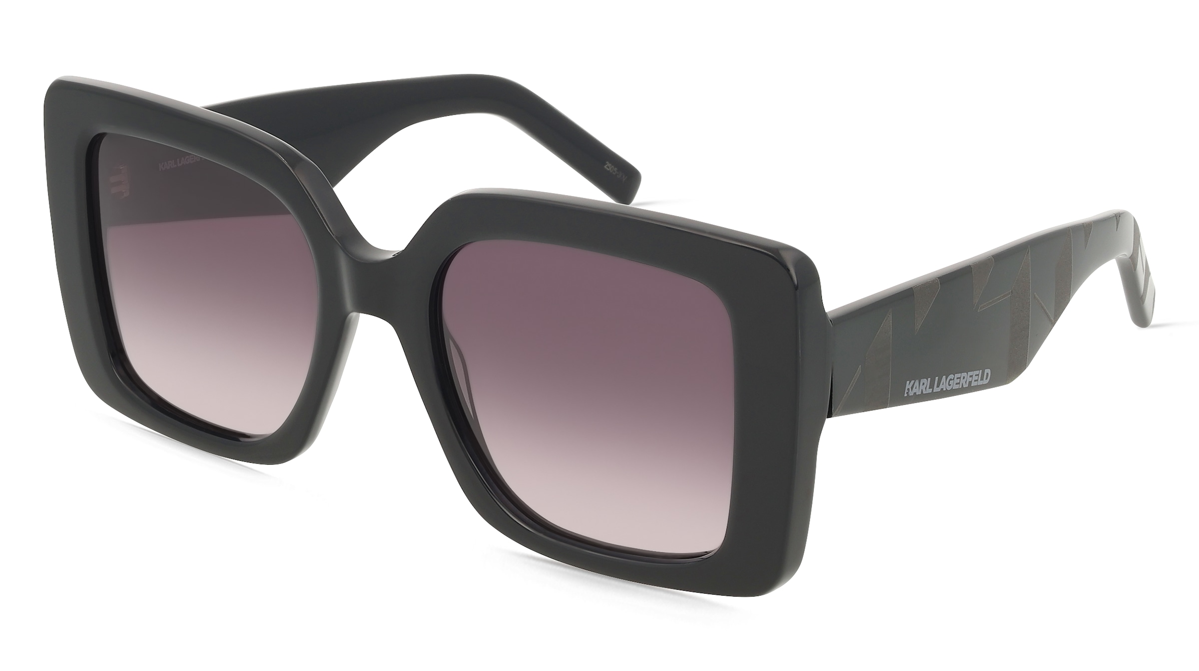 Karl Lagerfeld KL6203S Damen-Sonnenbrille Vollrand Eckig Acetat-Gestell, Schwarz