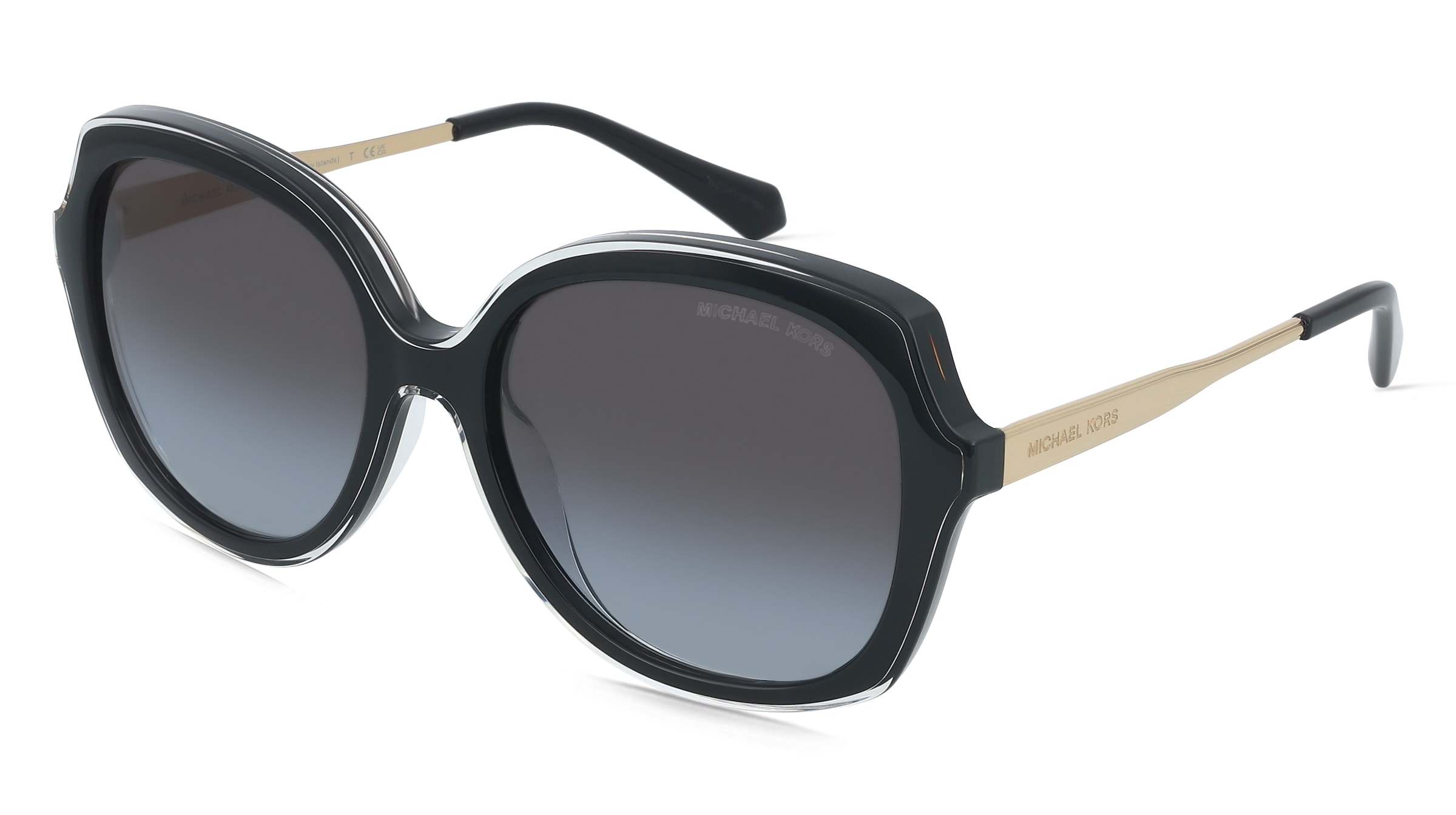 Michael Kors MK2273U CANARY ISLANDS Damen-Sonnenbrille Vollrand Quadratisch Kunststoff-Gestell, Schwarz