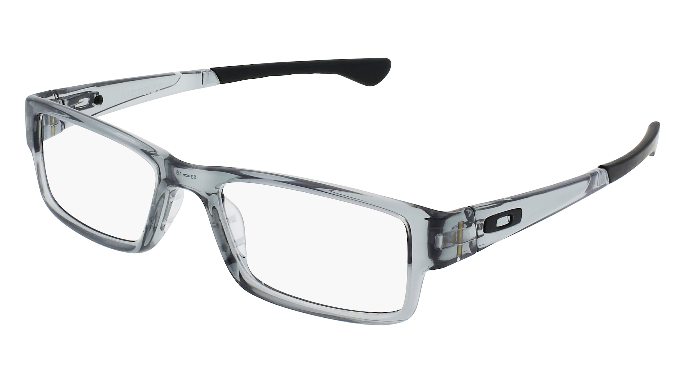 Oakley OX8046 Herren-Brille inkl. Gläser Vollrand Rechteckig Kunststoff-Gestell 59mm/18mm/148mm, grau