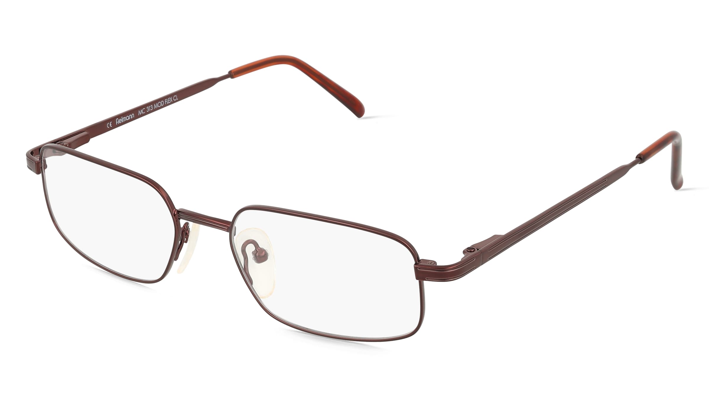 Fielmann MC 313 MOD FLEX CL Herren-Brille inkl. Gläser Vollrand Eckig Metall-Gestell 51mm/17mm/135mm, braun