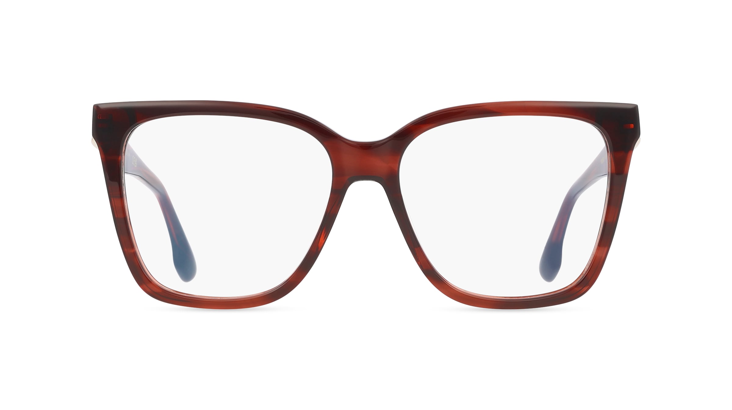 Victoria Beckham VB2680 Damen-Brille inkl. Gläser Vollrand Eckig Acetat-Gestell 53mm/15mm/140mm, rot