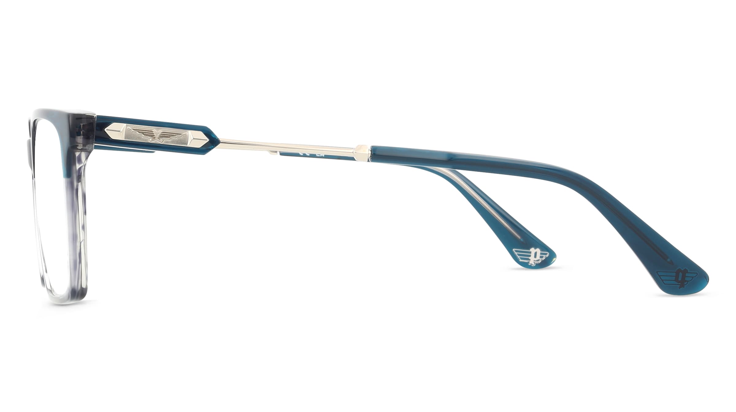 Thumbnail - Police VPLN28 Unisex-Brille inkl. Gläser Vollrand Quadratisch Acetat-Gestell 53/17/145, grau