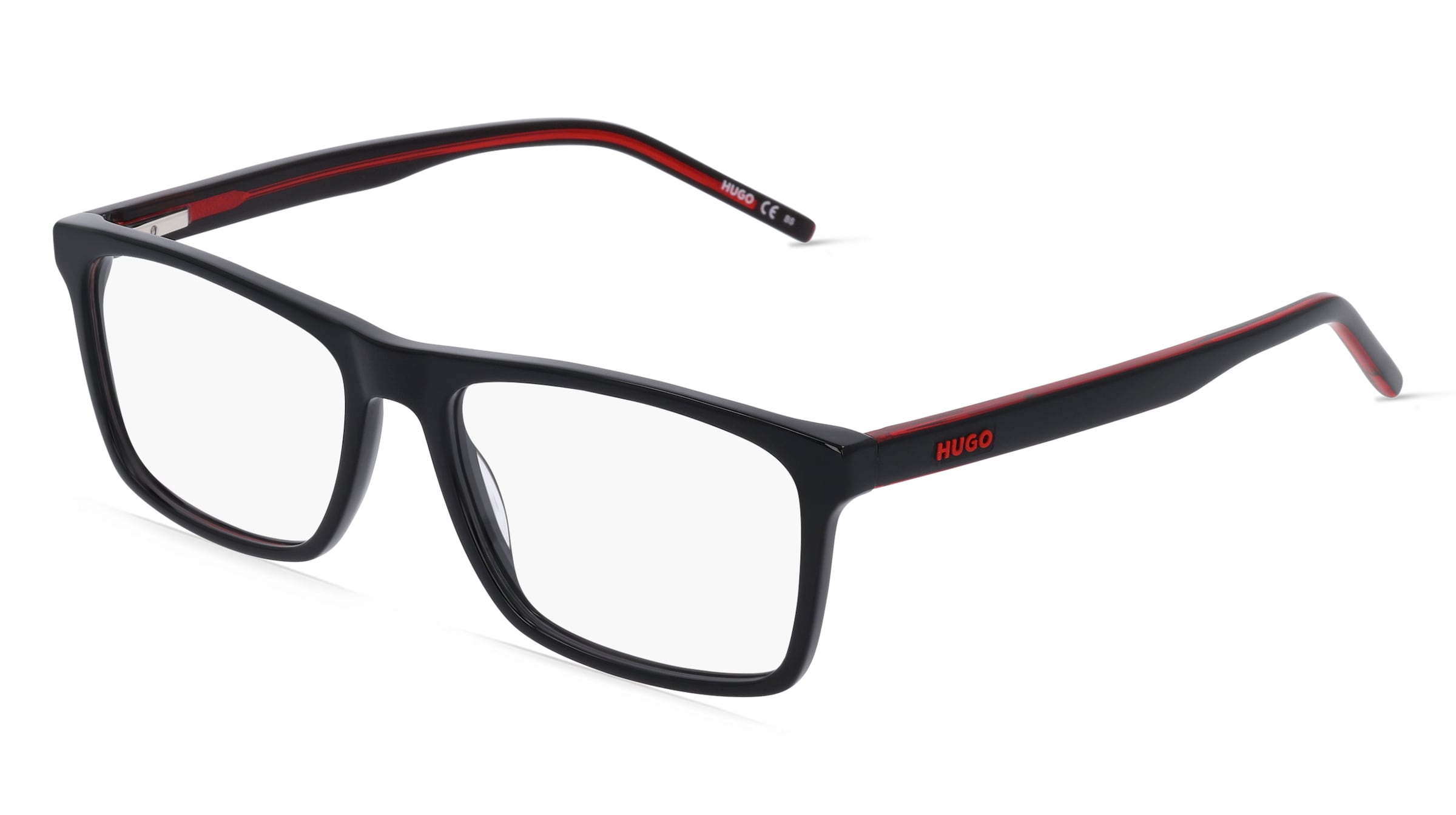 Hugo Boss Hugo Hg 1198 Herren-Brille Inkl. Gläser Vollrand Quadratisch Acetat-Gestell 56/17/145, Schwarz