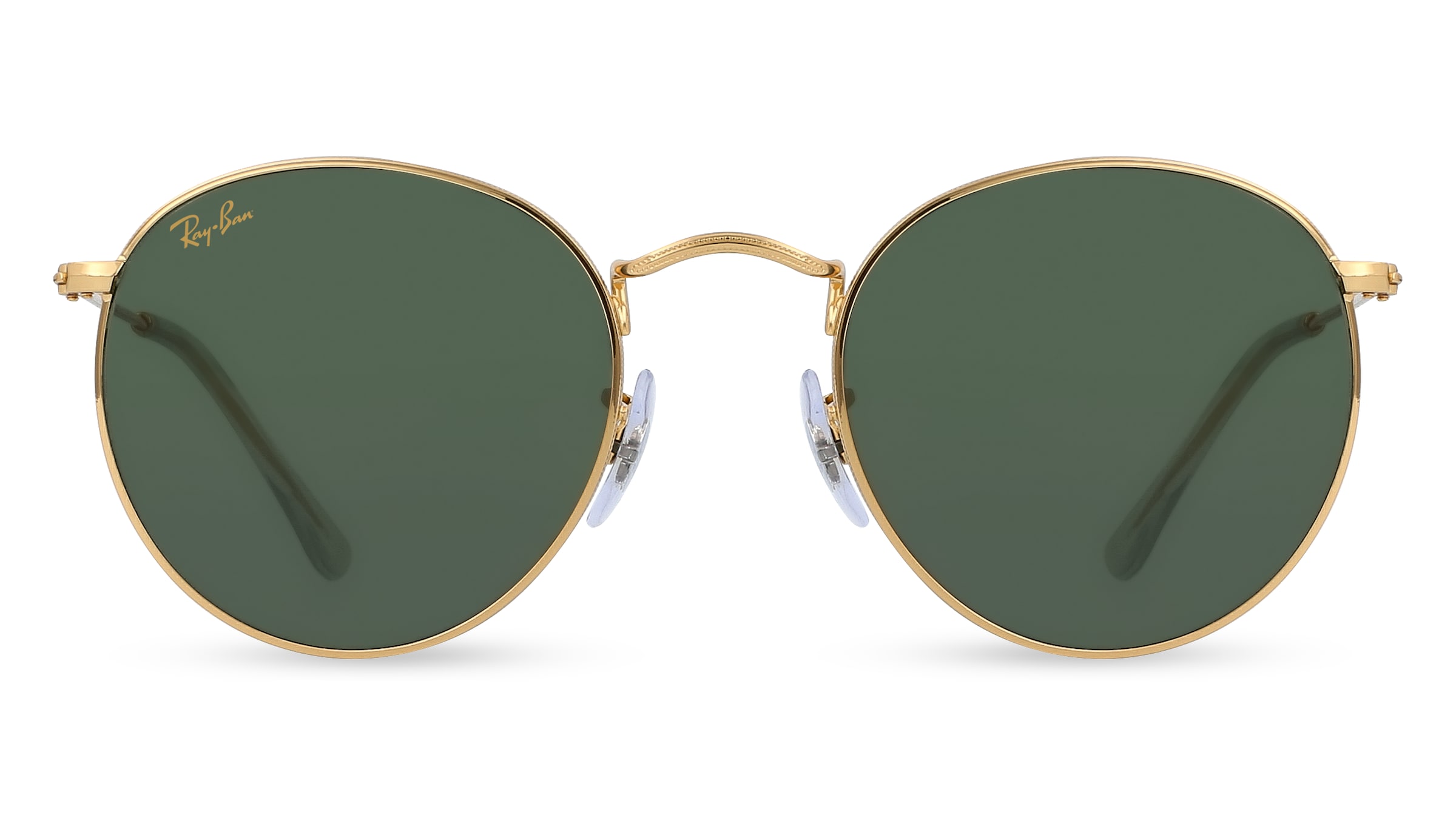 Ray-Ban RB 3447 ROUND METAL Unisex-Sonnenbrille Vollrand Panto Metall-Gestell, gold