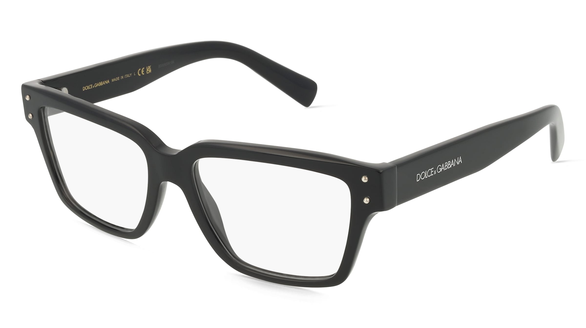 Dolce&amp;Gabbana 0DG3383 Herren-Brille inkl. Gläser Vollrand Quadratisch Acetat-Gestell 53/16/145, Schwarz