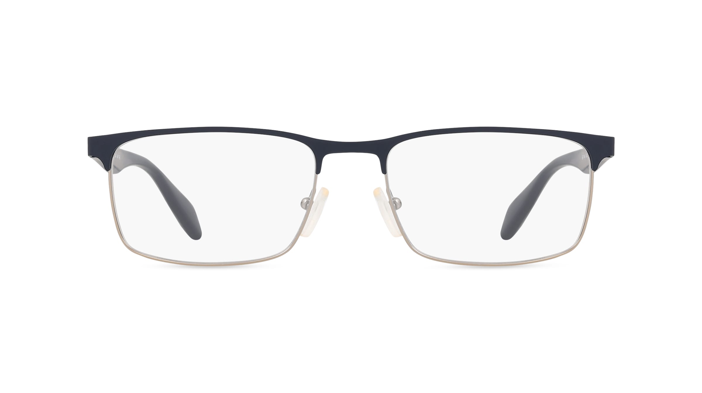 Emporio Armani EA1149 Herren-Brille inkl. Gläser Vollrand Eckig Metall-Gestell 56/17/145, Silber