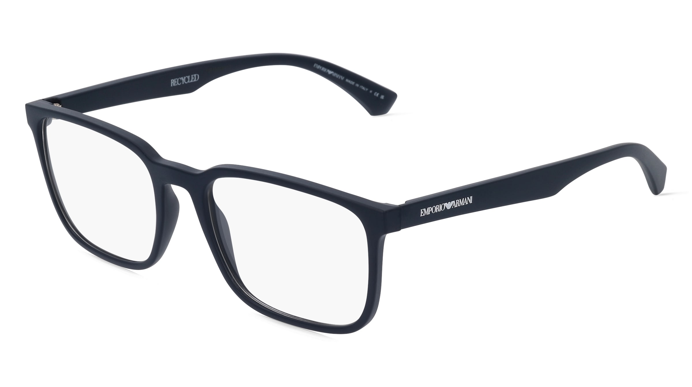 Emporio Armani EA3178 Herren-Brille inkl. Gläser Vollrand Quadratisch Kunststoff-Gestell 55/19/145, Blau