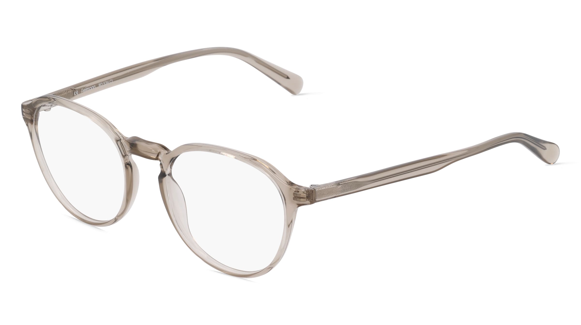 Fielmann BD 536 CL Unisex-Brille inkl. Gläser Vollrand Panto Propionat-Gestell 50/19/145, Beige