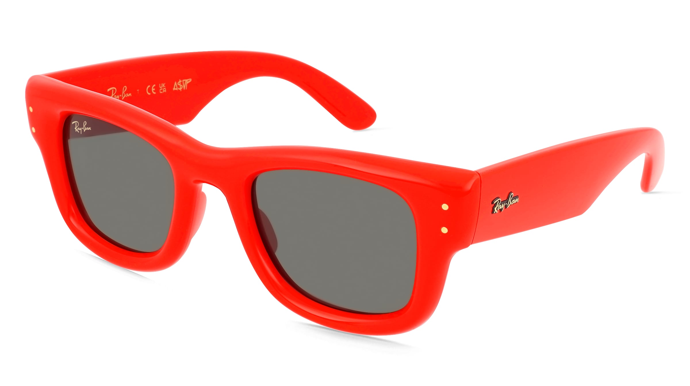 Ray-Ban RB4940WAYFARER PUFFER Unisex-Sonnenbrille Vollrand Quadratisch Kunststoff-Gestell, Rot
